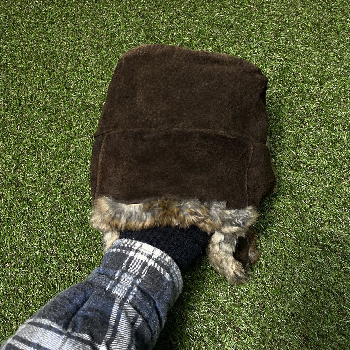 Vintage Vintage Y2K Fuzzy Beanie Mohair Alt Streetwear Baggy Logo OS Size ONE SIZE - 4 Thumbnail
