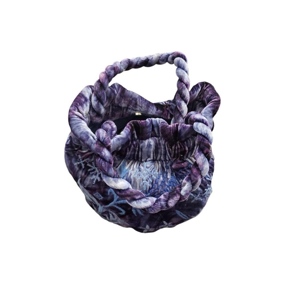 Designer Johnny Was Azure Purple Velvet Floral Bag Size ONE SIZE - 6 Thumbnail