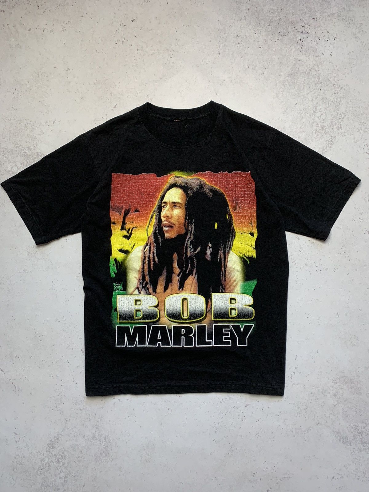 Vintage Vintage Rare 90's Bob Marley Overprint T-shirt Y2K/YKK Size US L / EU 52-54 / 3 - 12 Thumbnail