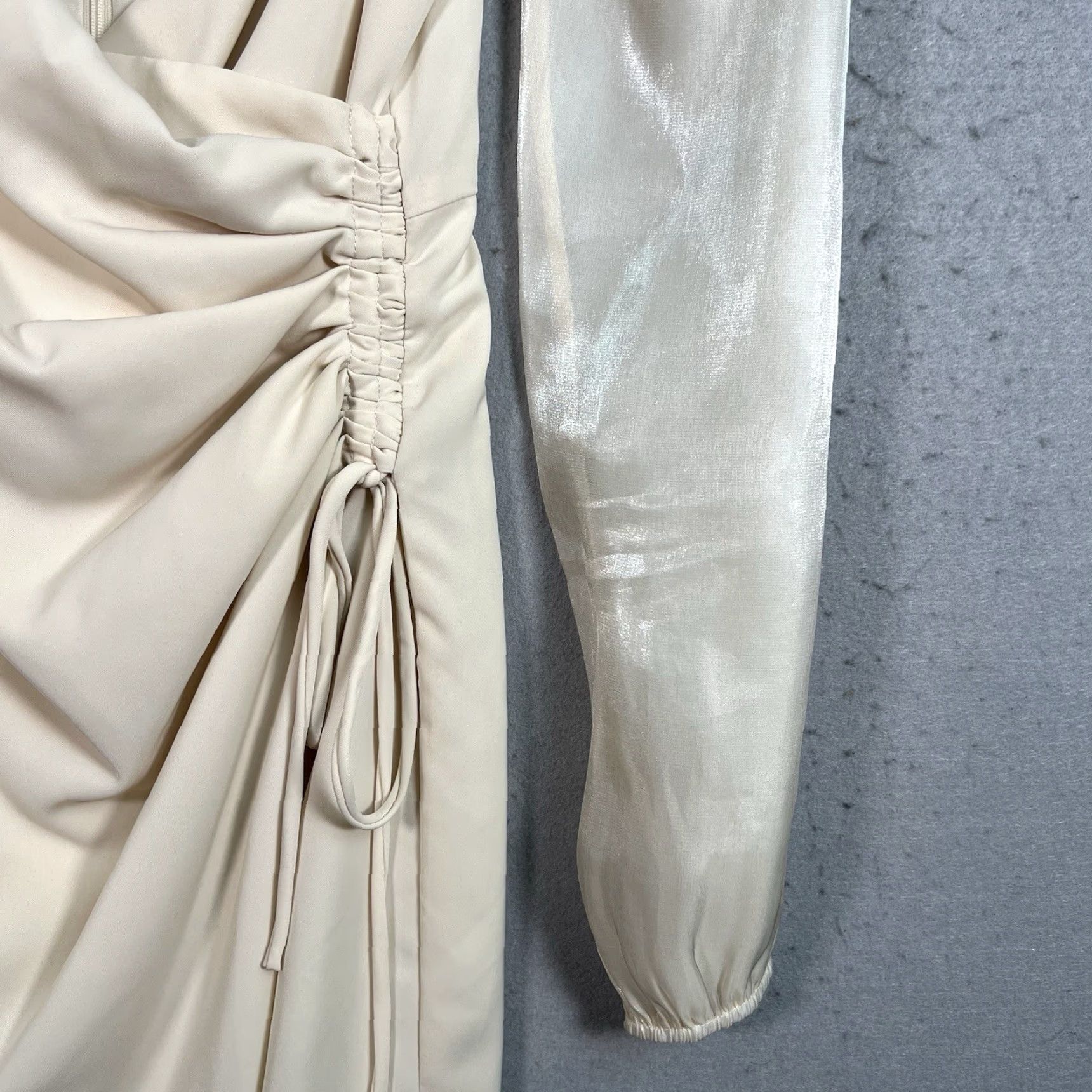 Vintage 4 Si3nna Dress Wedding Cream Wrap Short Ruched Sydney Ivory Size M Women Size M / US 6-8 / IT 42-44 - 5 Thumbnail