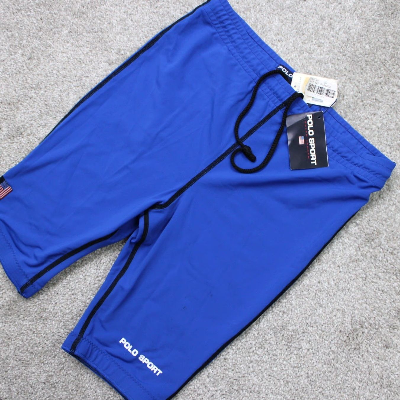 Vintage VINTAGE Polo Sport Shorts Mens Large Blue 9" Inseam Bermuda Drawstring Pockets New with Tags Size US L / EU 52-54 / 3 - 3 Thumbnail