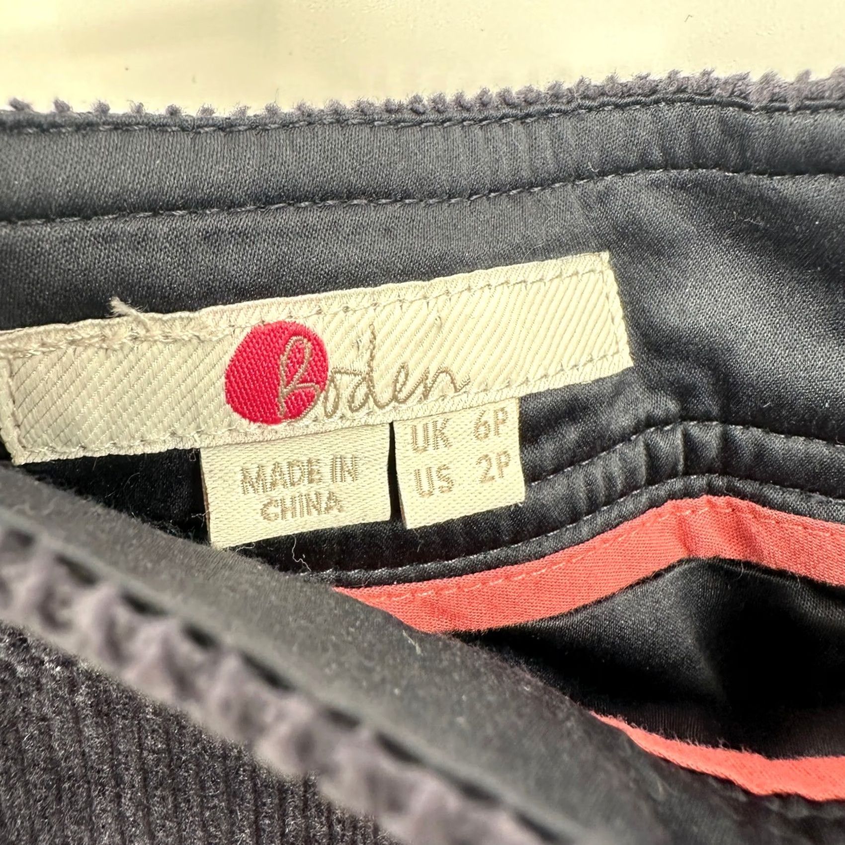 Boden Boden Corduroy Skirt Navy Blue Knee Length 2P Pockets Zip Front Midi Skirt Womens Workwear Casual Fall Winter Spring Vintage No Size 26" / US 2 / IT 38 - 4 Thumbnail