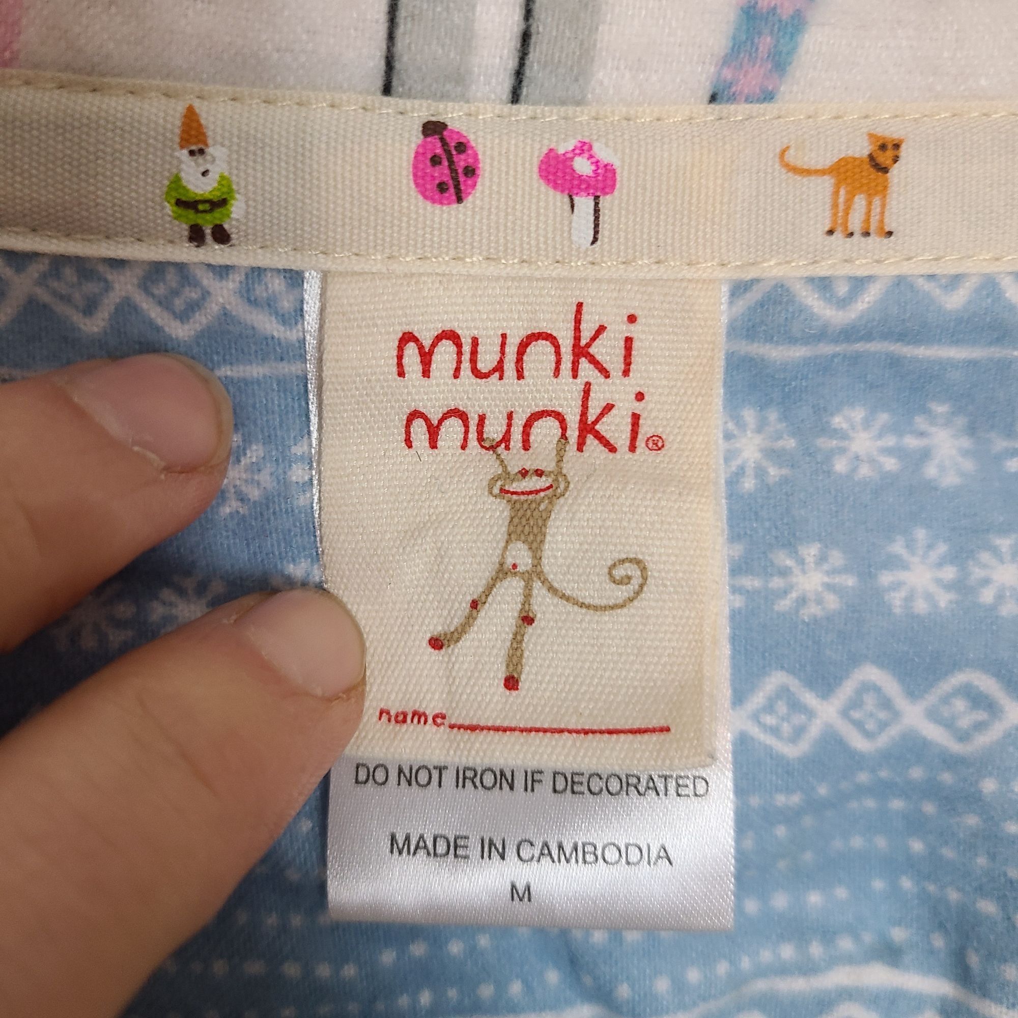 Other Munki Munki Womens M White Ski Print Flannel 2-Piece Pajamas Size M / US 6-8 / IT 42-44 - 7 Thumbnail