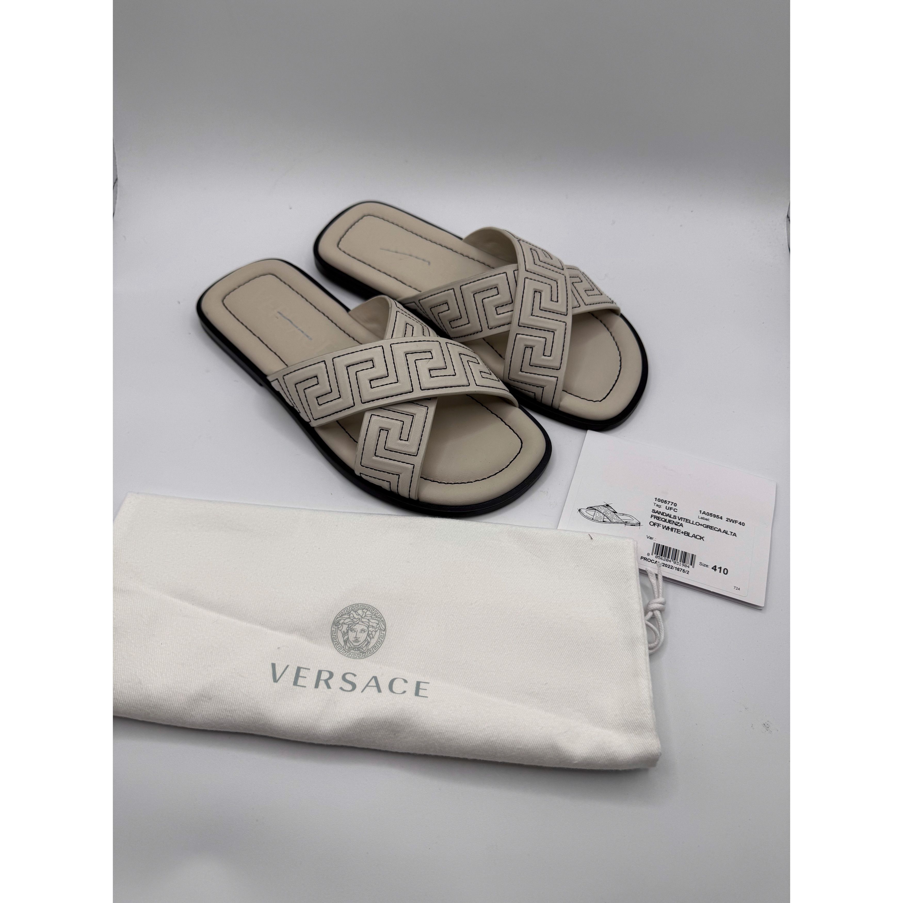 Versace Versace Off White Motif Sandals Size 41 Size US 8 / EU 41 - 14 Thumbnail
