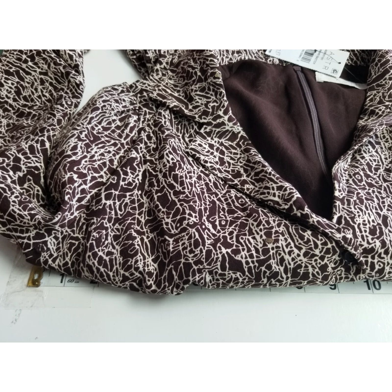 Vintage ASTR Womens Brown Snakeskin Print Long Sleeve Shift Dress Size S NWT Size S / US 4 / IT 40 - 6 Thumbnail