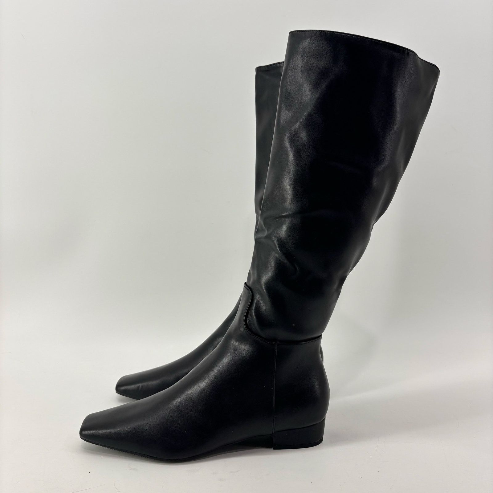 Other Beauty Cry Womens Size 8 Black Rider Boots Faux Leather Heel Size US 8 / IT 38 - 1 Thumbnail