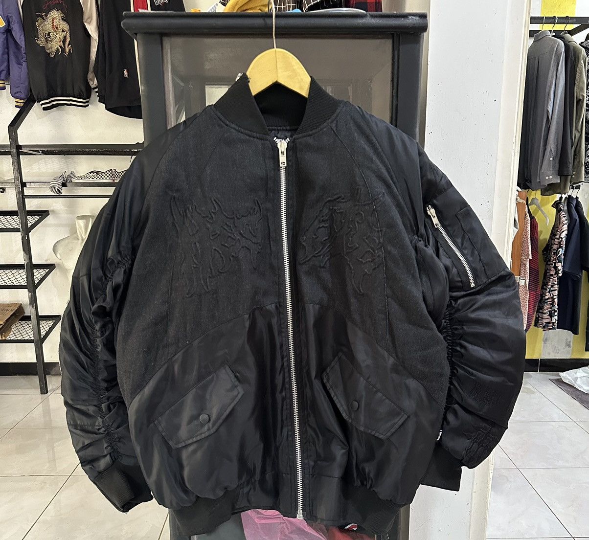 Core boxy bomber jacket