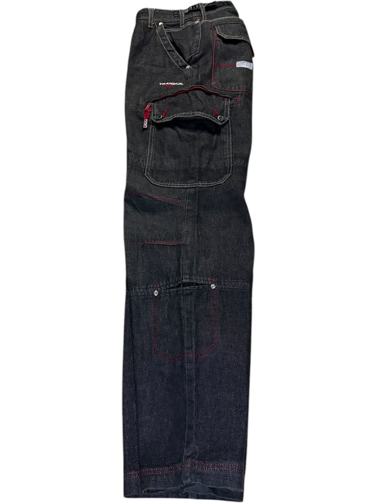 Japanese Brand Vintage Japanese Brand Cargo Distressed Baggy Jeans Size US 29 - 4 Thumbnail