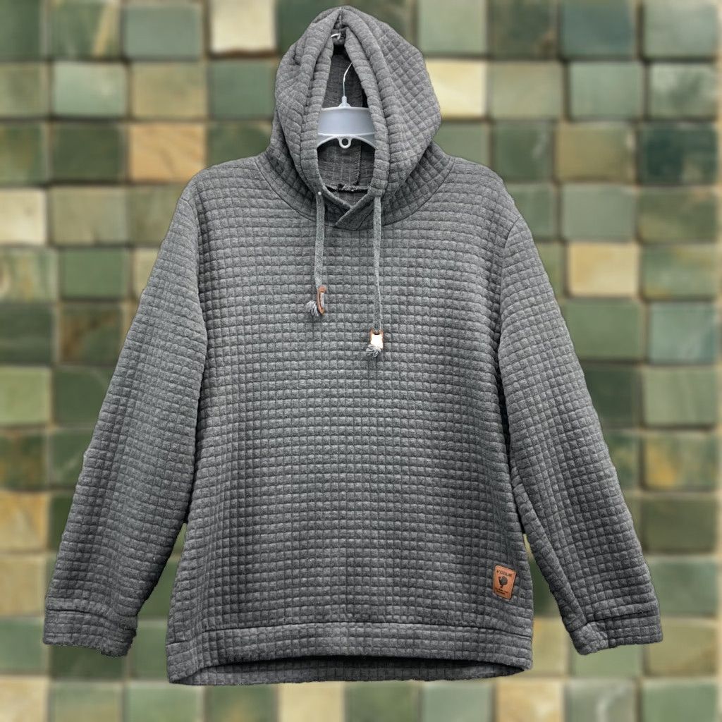 Vogue Vogue Waffle Knit Hoodie Men Large Quilted Outdoor Streetwear Workwear Gorp Camp Size US L / EU 52-54 / 3 - 1 Thumbnail