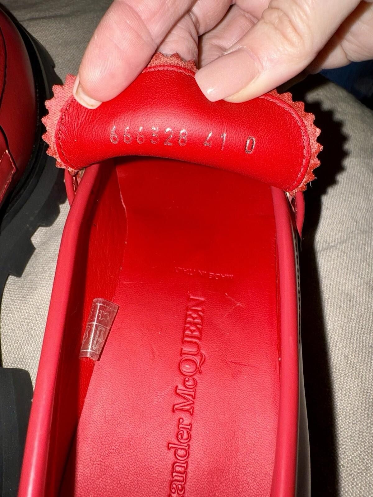 Alexander McQueen Alexander McQueen Wander Red Leather Platform Loafer US 11 Size US 11 / IT 41 - 7 Thumbnail
