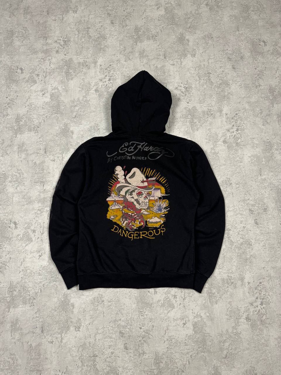 Ed Hardy Vintage Y2k Ed Hardy Dangerous Skull Black Zip Hoodie Size M / US 6-8 / IT 42-44 - 6 Thumbnail