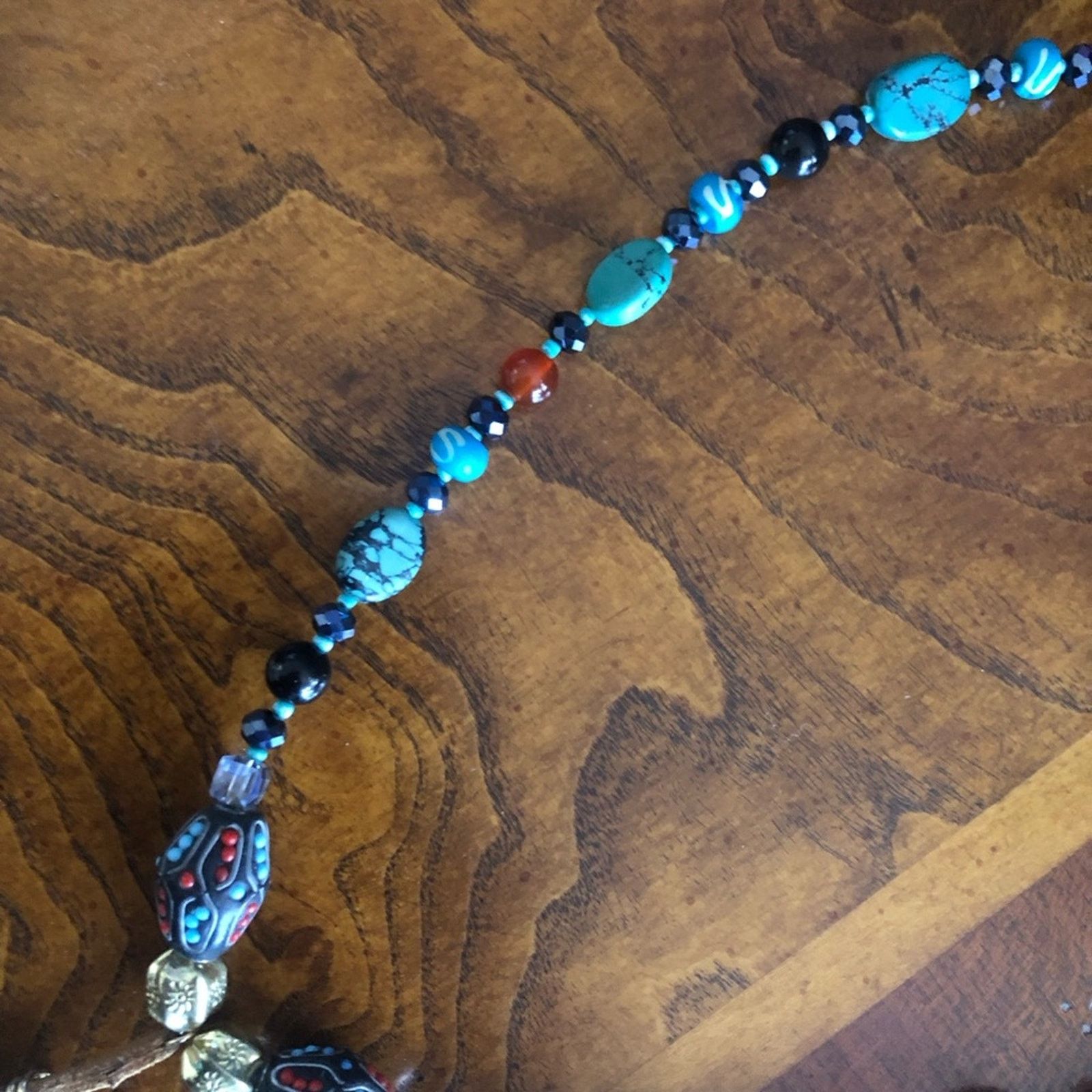 Handmade Handcrafted southwest style natural stone medallion necklace Size ONE SIZE - 8 Thumbnail