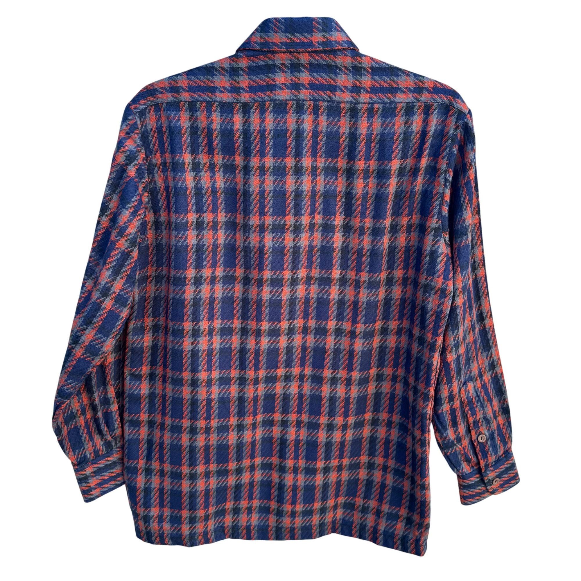 Other Hanjin Vintage Korean Plaid Button-Up Shirt Red Blue Long Sl Size US M / EU 48-50 / 2 - 4 Thumbnail