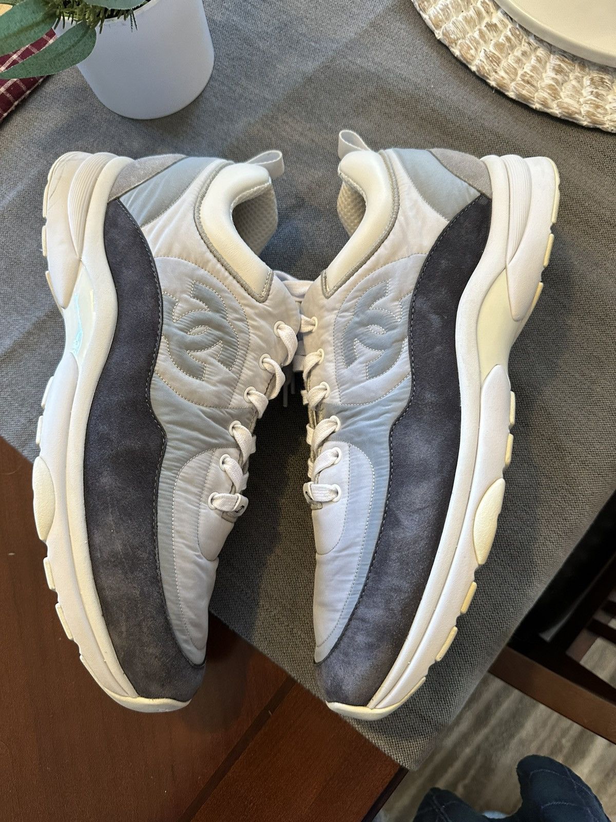 Chanel Chanel Suede Low Top Sneakers Size US 12 / EU 45 - 3 Thumbnail