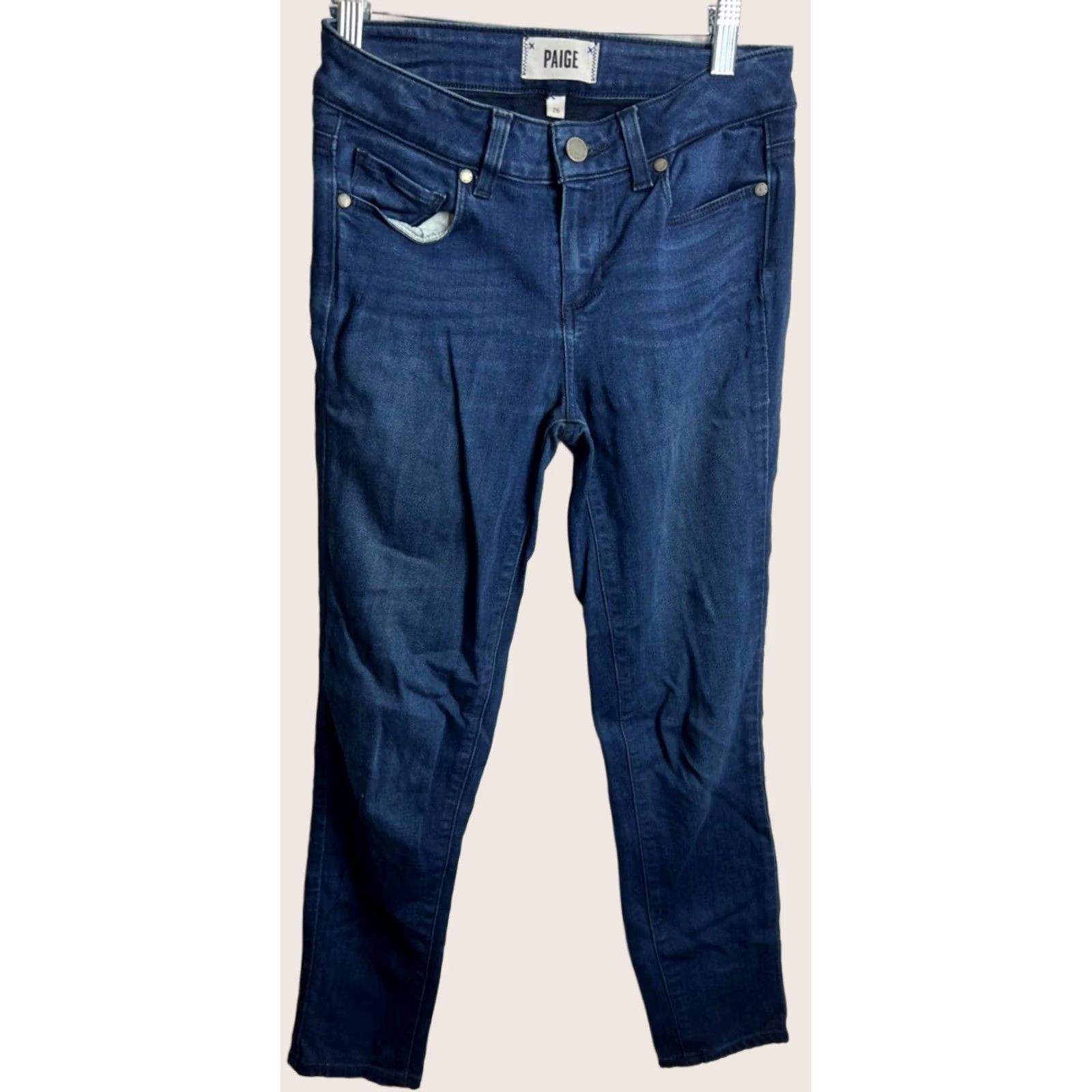 Paige Paige Verdugo Jeans Women Dark Wash Blue Size 26 Skinny Crop 5-Pocket Denim Pants Size 26" / US 2 / IT 38 - 1 Thumbnail