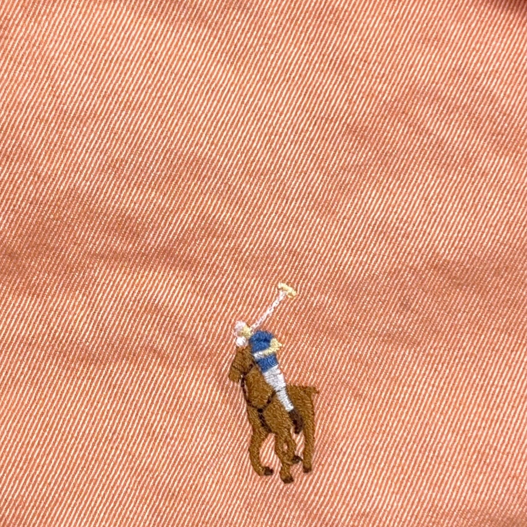 Ralph Lauren Ralph Lauren Shirt Men XL Orange Classic Fit Button Up Dress Flesh Pony Solid Size 46R - 7 Thumbnail