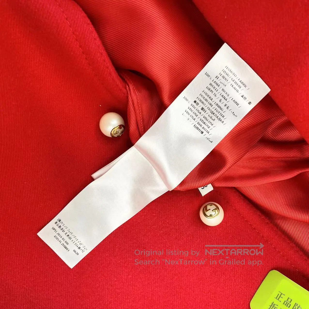 Gucci Guicci Pearl buckle coat| Size XXS / US 00 / IT 34 - 5 Thumbnail