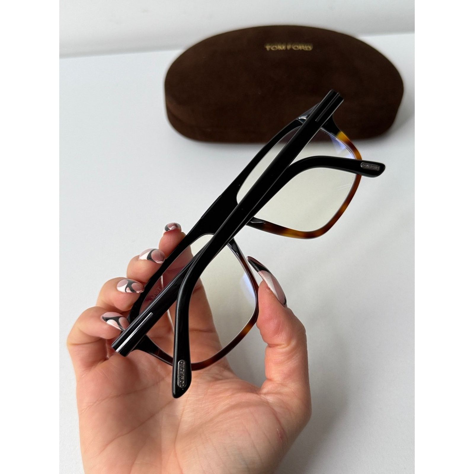 Tom Ford NEW Tom Ford FT6063-B 001 Square Bluelight Frames in Black Size ONE SIZE - 2 Thumbnail