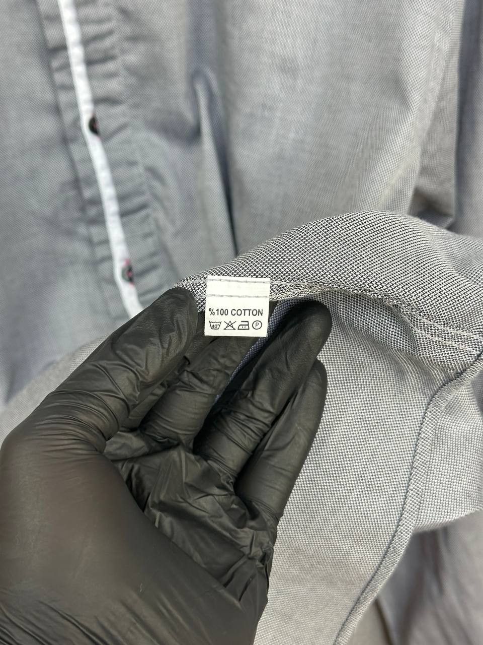 Other Claudio Lugli Italy Grey Micro Pattern Shirt Contrast Trim Size US XXL / EU 58 / 5 - 12 Thumbnail
