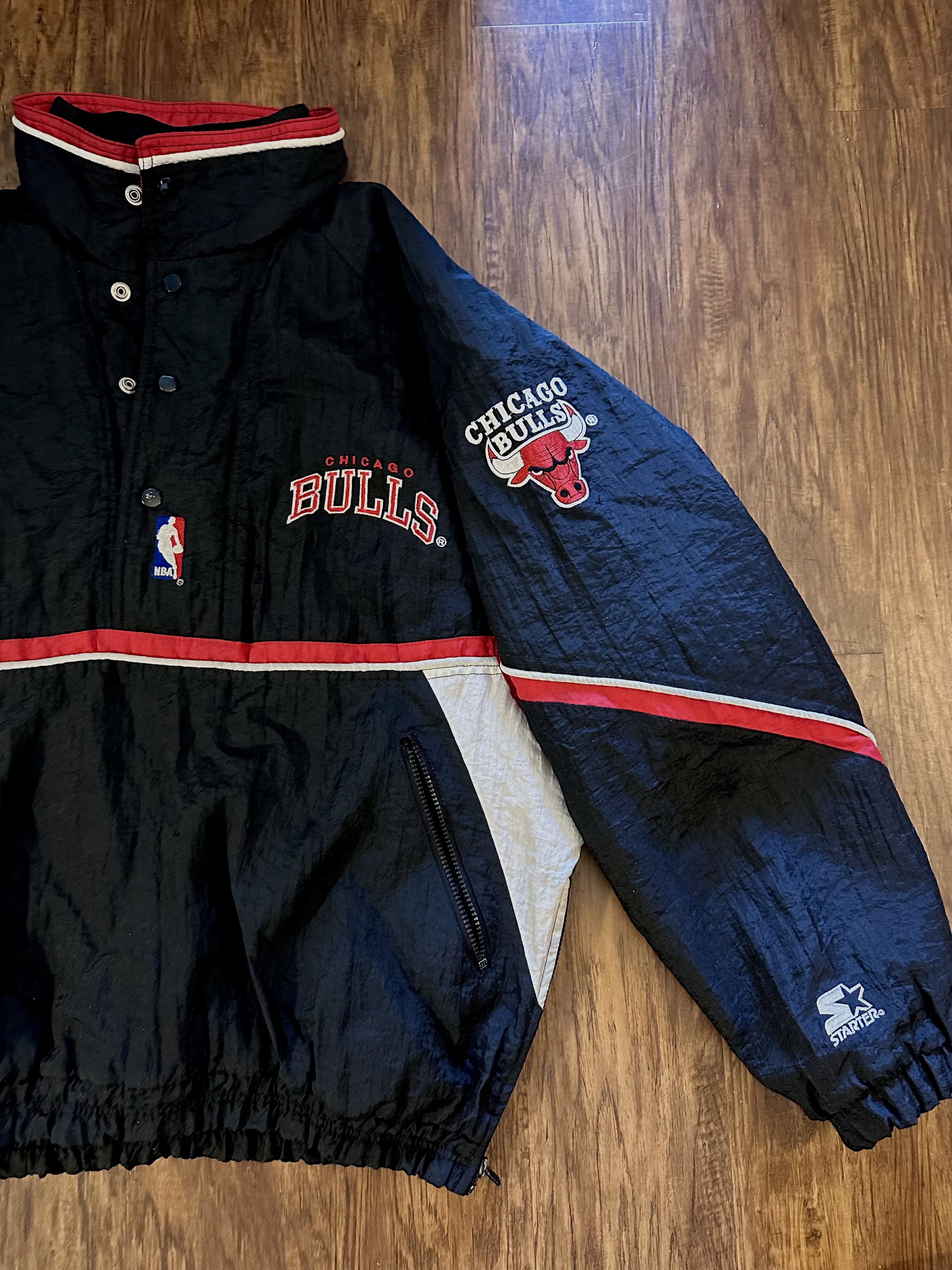 NBA × Starter Vintage NBA Chicago Bulls Starter Anorak Jacket Size US L / EU 52-54 / 3 - 3 Thumbnail