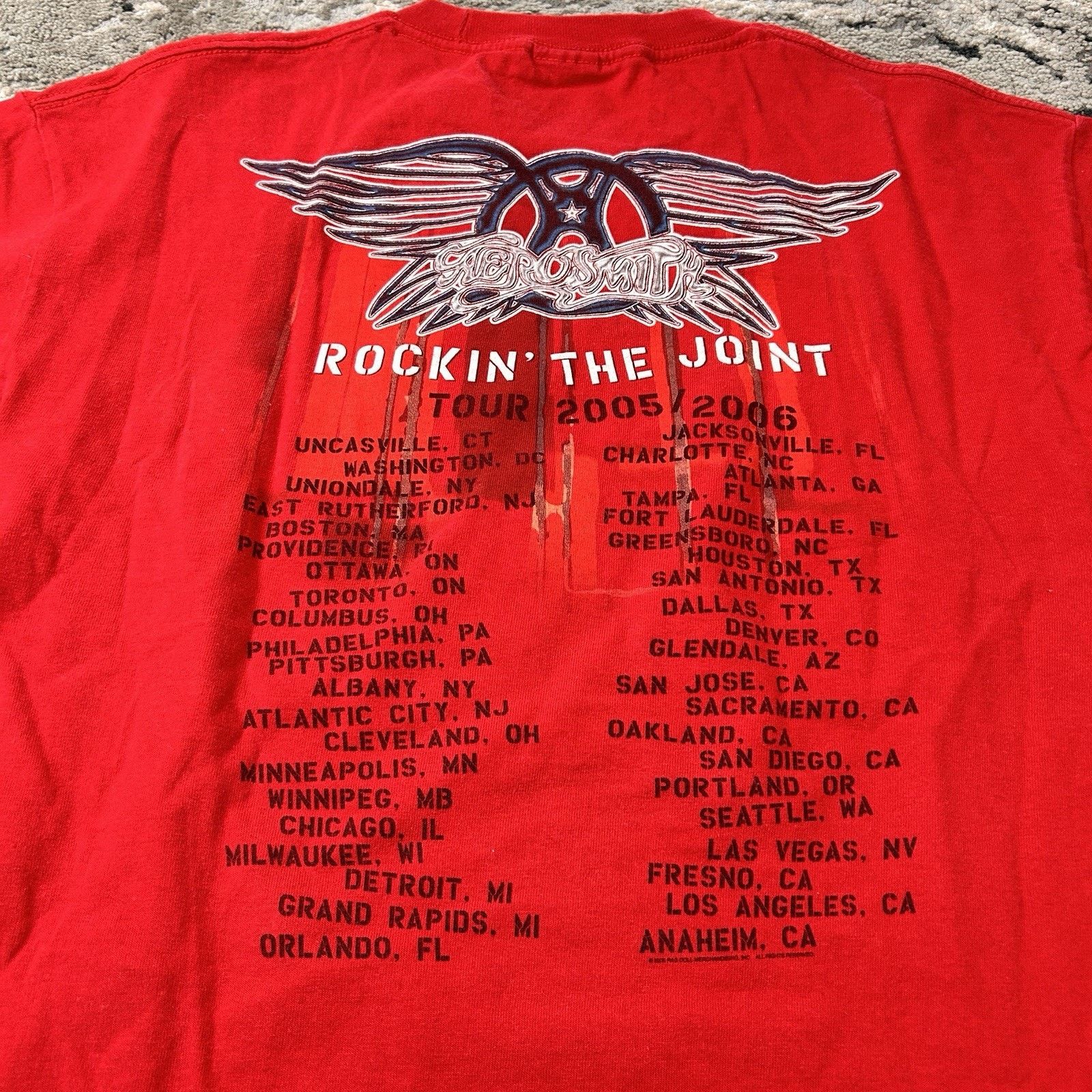 & Other Stories Vintage Y2K Aerosmith Rockin' The Joint 2005/2006 Tour Sz L Size US L / EU 52-54 / 3 - 6 Thumbnail