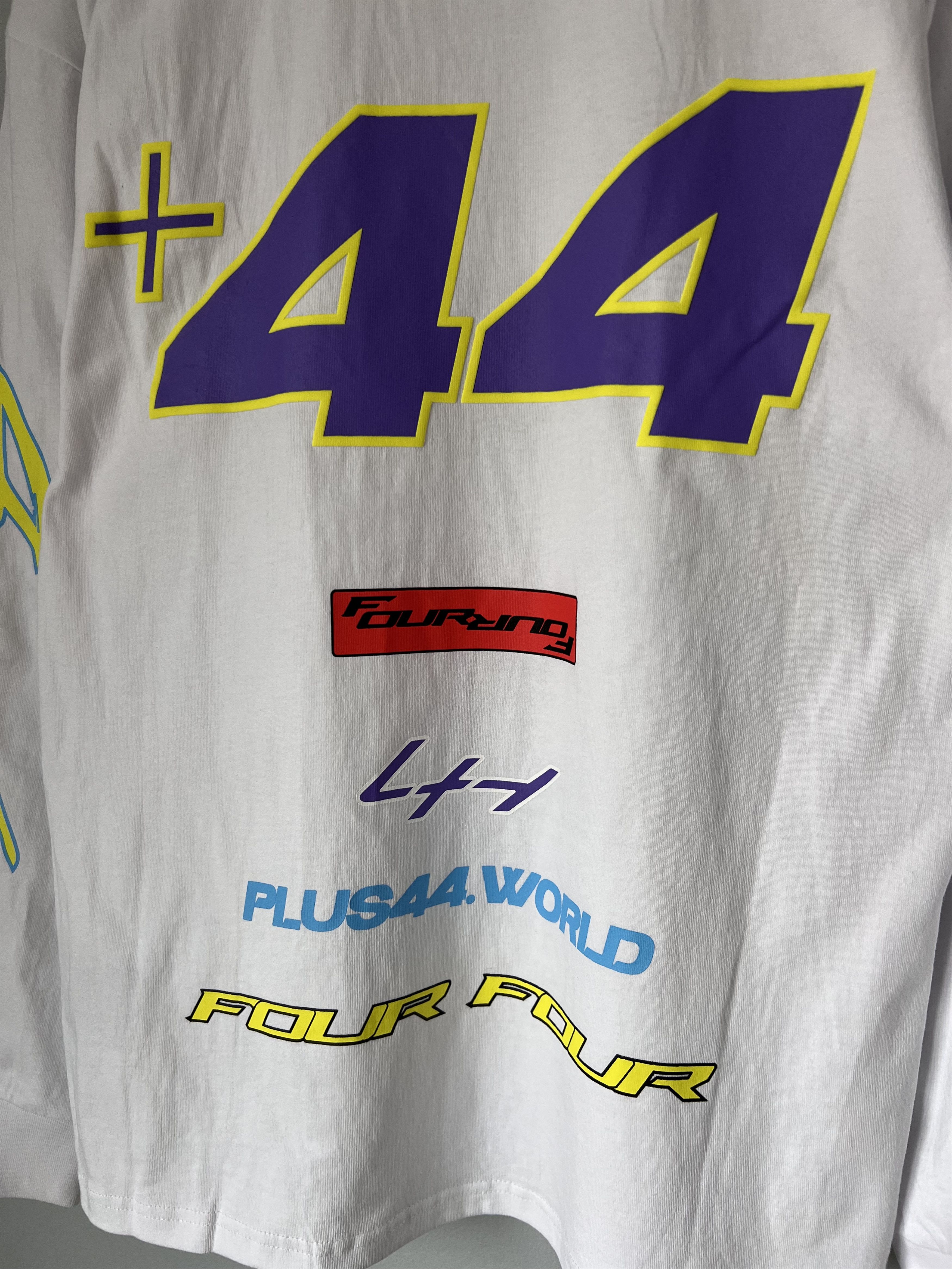 +44 +44 Lewis Hamilton Austin Moto Long Sleeve Shirt in White Size US XL / EU 56 / 4 - 6 Thumbnail