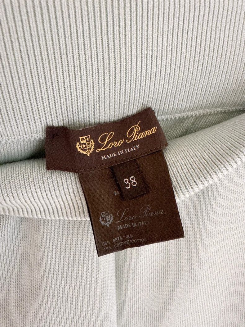 Loro Piana LORO PIANA Light blue wide leg knit trousers Size 25" / US 0 / IT 36 - 8 Thumbnail
