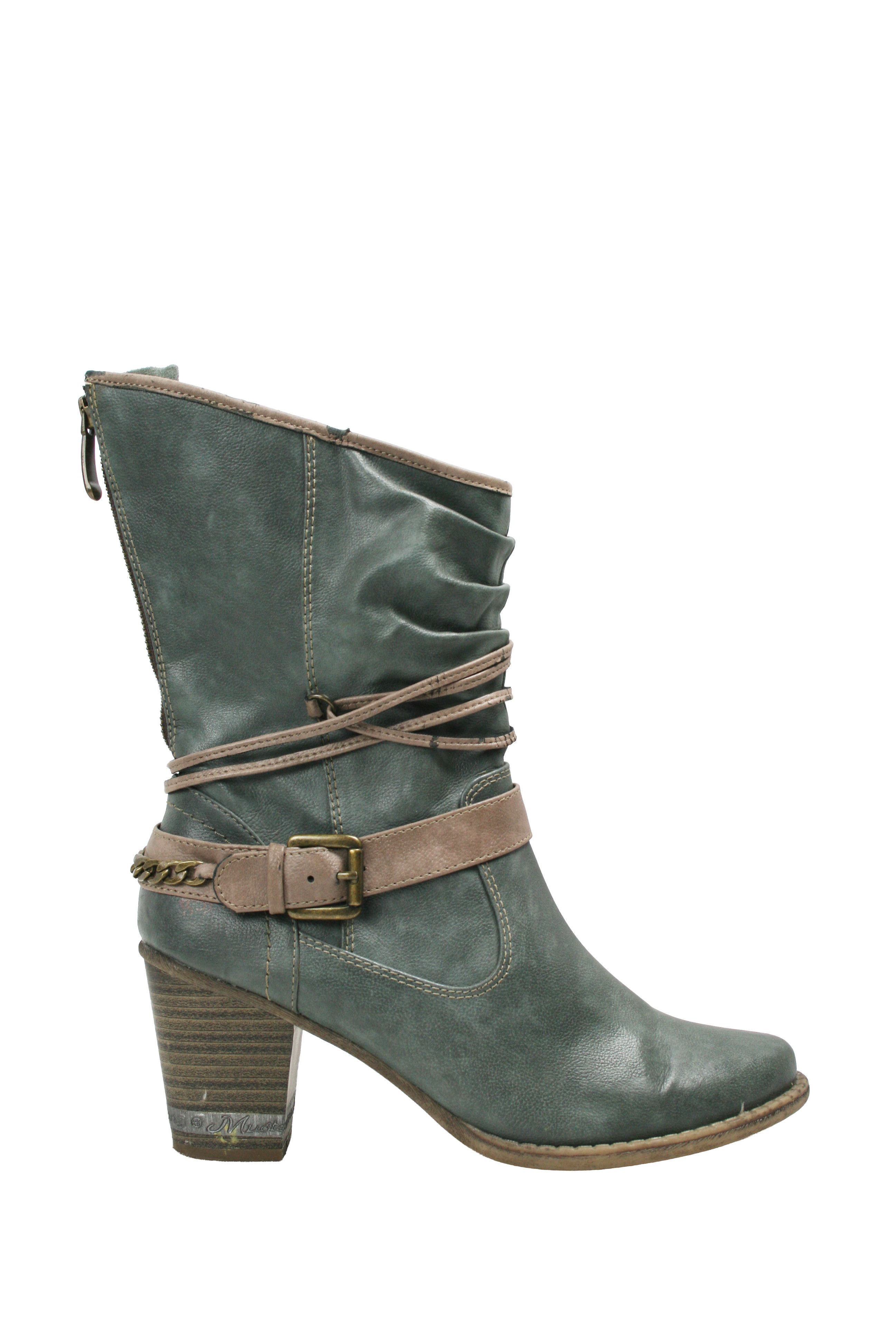 Mustang 00S Y2K Avant Garde Biker Laced Boots Vintage Size US 9 / IT 39 - 2 Thumbnail