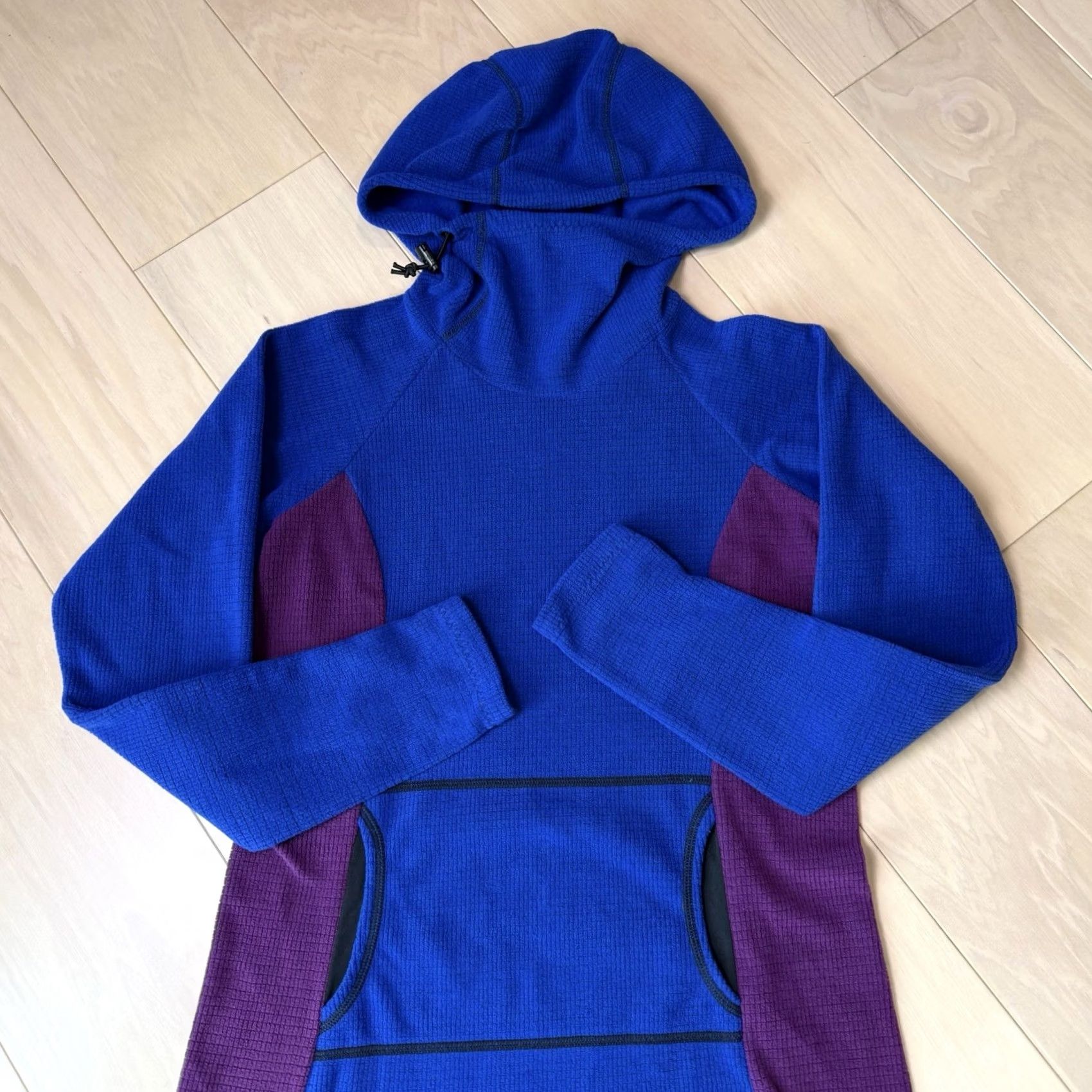 Melanzana Melanzana Micro Grid Hoodie Dress Women's Medium Blue Purple Long Pullover Size M / US 6-8 / IT 42-44 - 5 Thumbnail