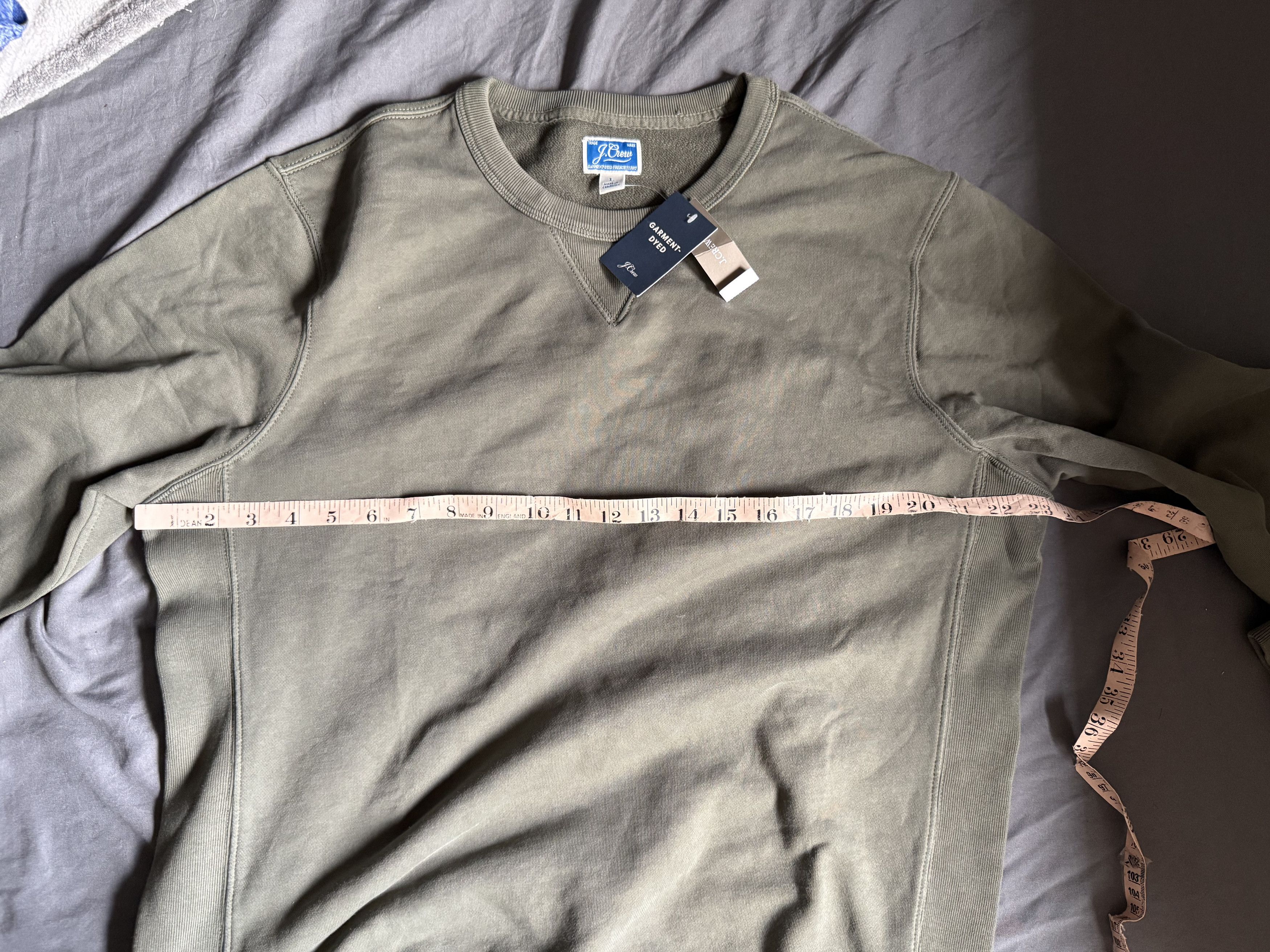 J.Crew J. Crew Garment-dyed french terry crewneck sweatshirt AD306 Size US L / EU 52-54 / 3 - 3 Thumbnail
