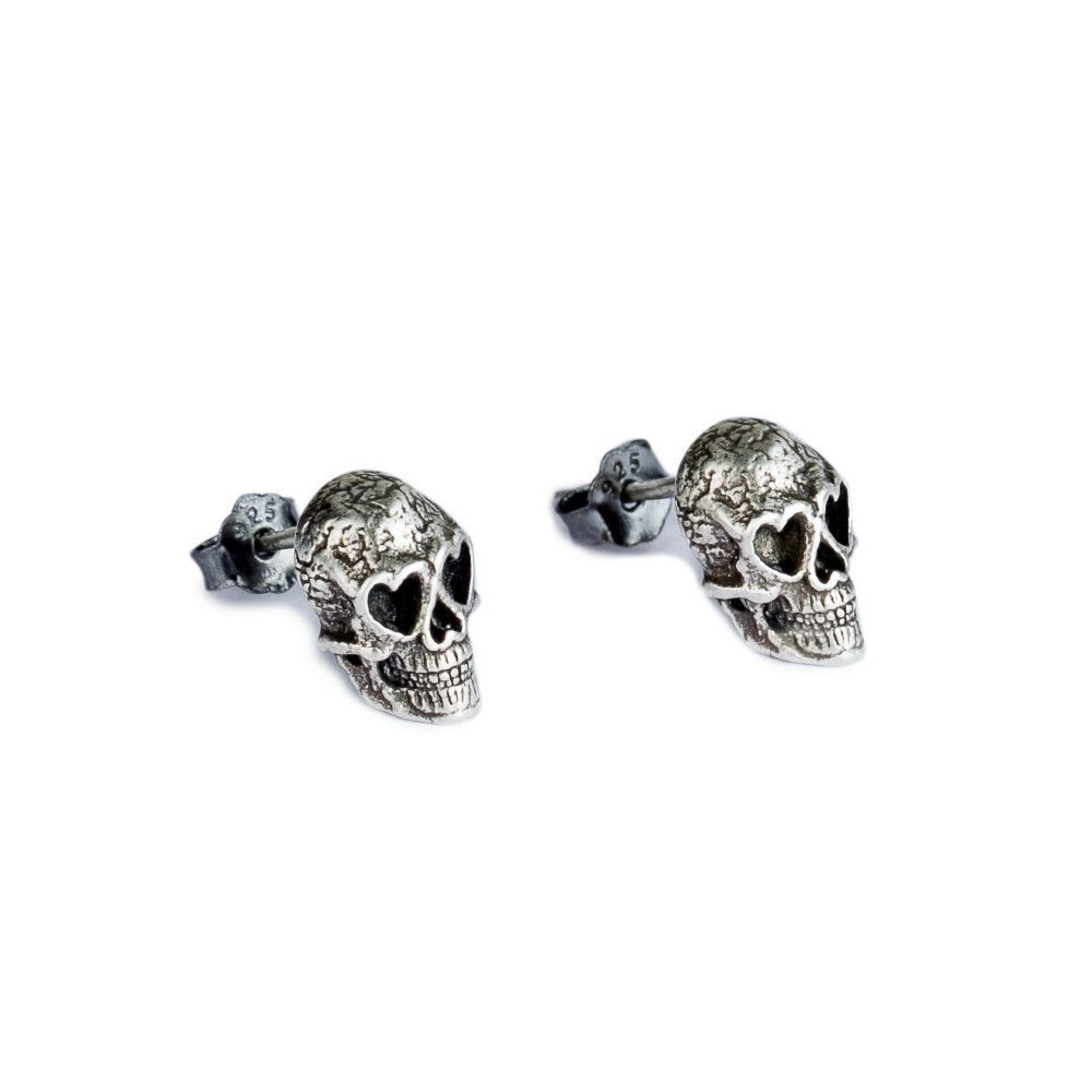 Jewelry Skull Vintage Earrings One Pairs Chrome Jewelry Size ONE SIZE - 6 Thumbnail