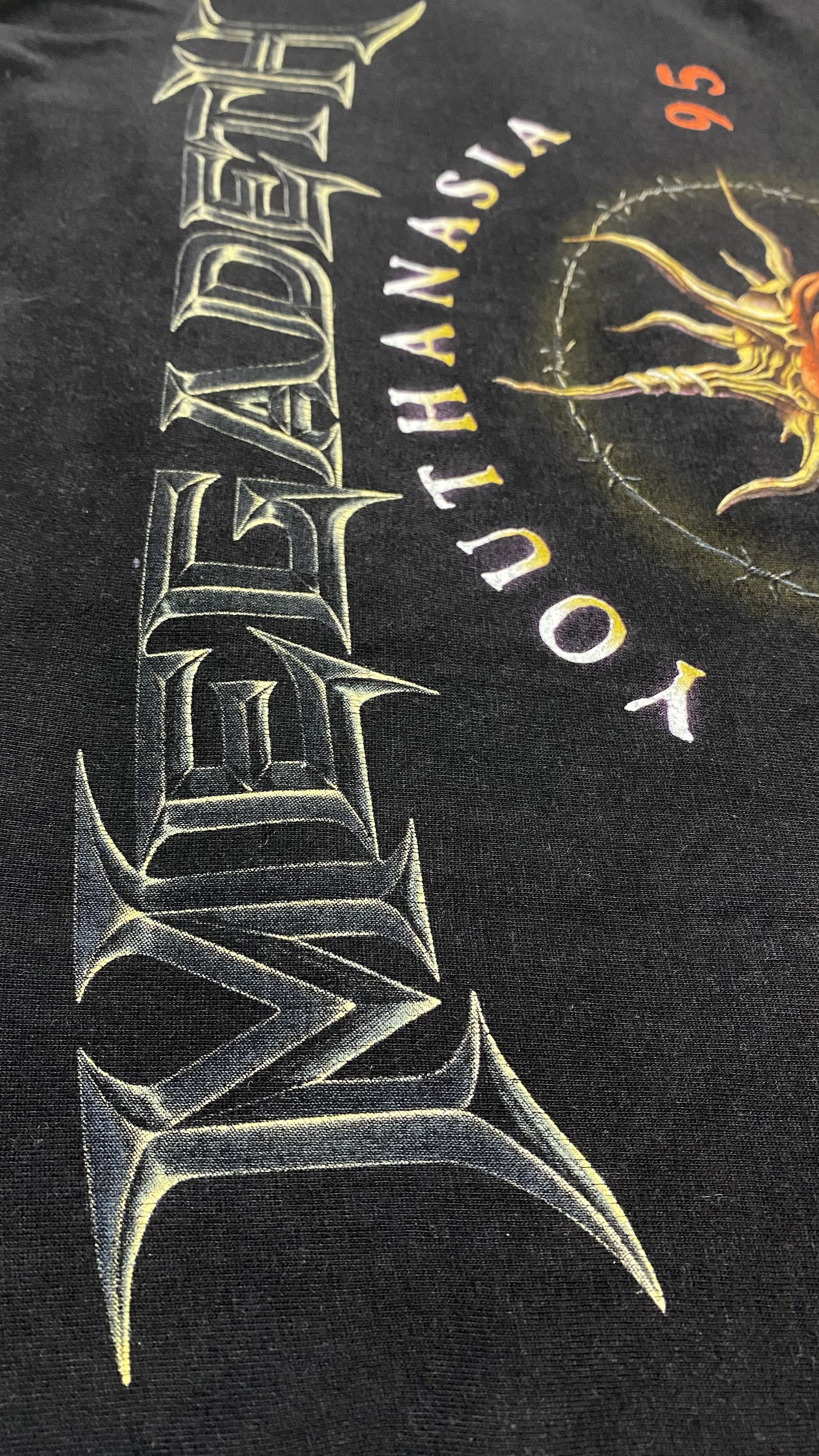 Megadeth 1995 Megadeth Youthanasia European Tour Vintage tshirt XL Size US XL / EU 56 / 4 - 6 Thumbnail