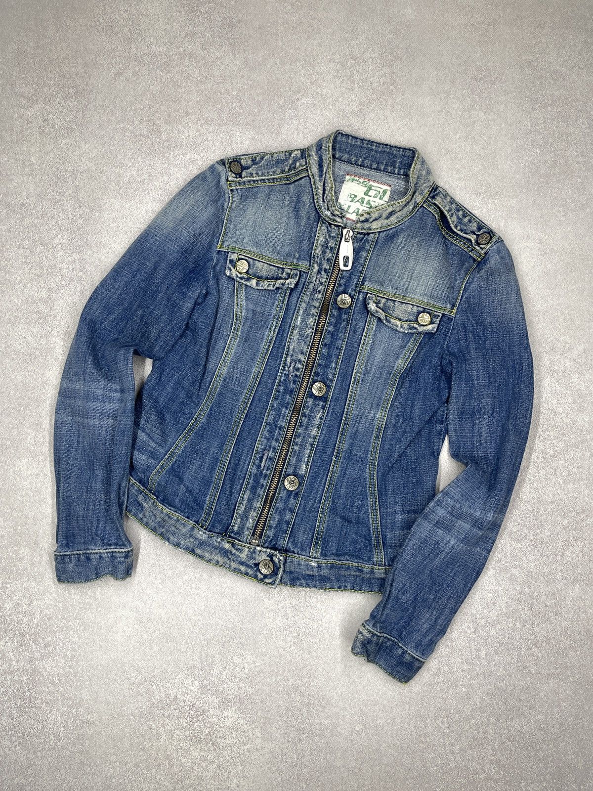 Miss Sixty Vintage Miss Sixty Denim Jacket Zip Up Biker Style Blue Y2K Size XL / US 12-14 / IT 48-50 - 1 Thumbnail