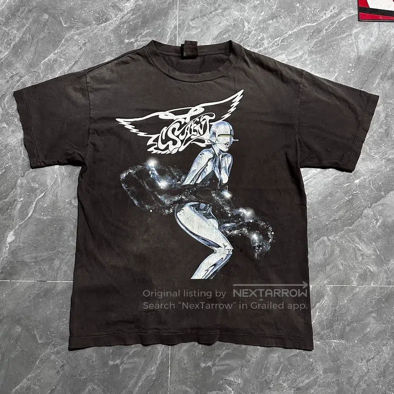 Saint Michael Saint Michael Kongshan Base Black Gray Washed T-shirt Size US L / EU 52-54 / 3 - 1 Thumbnail