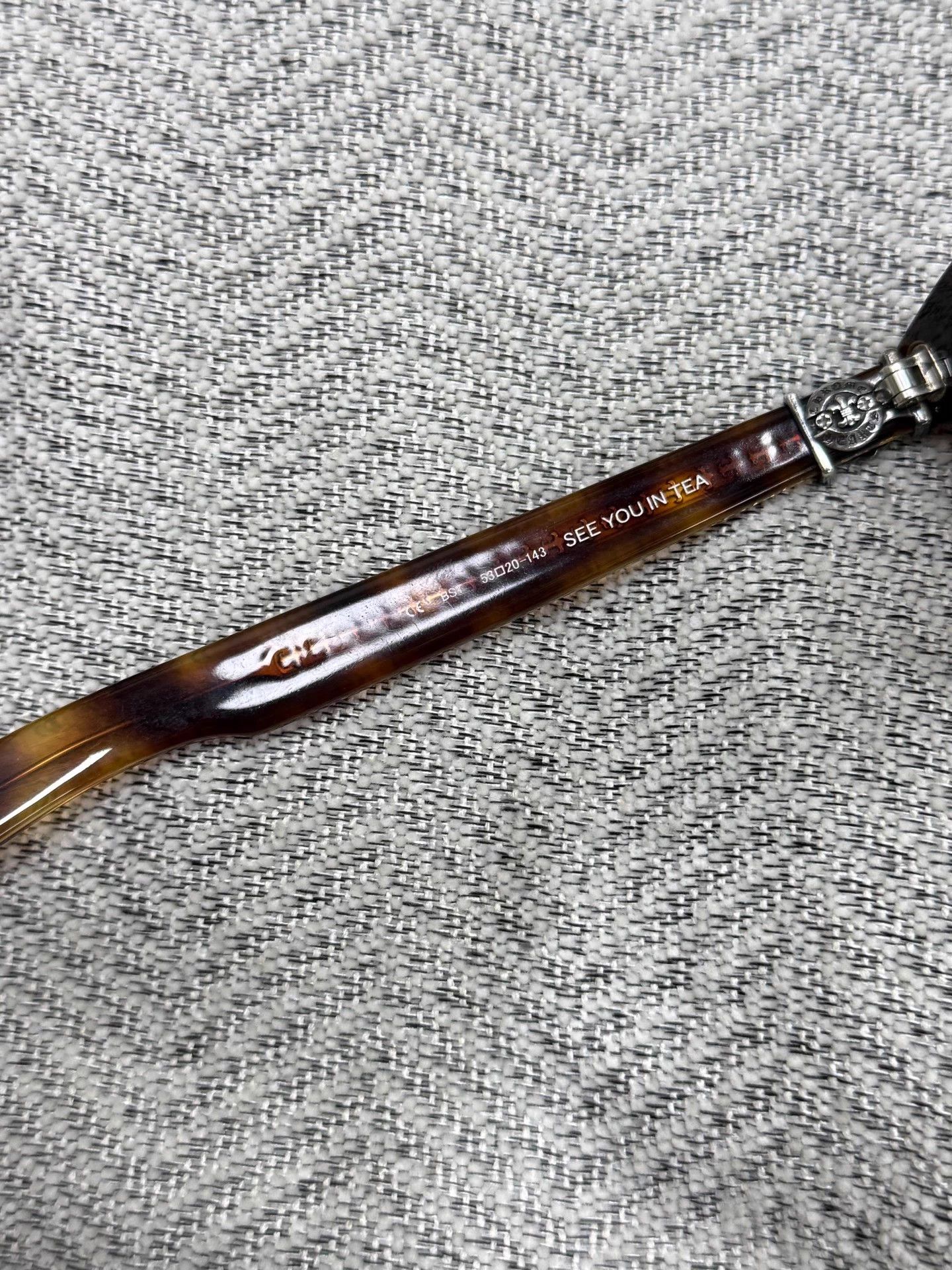 Chrome Hearts Chrome Heart 'See You In Tea' Trefoil Tort Glasses Size ONE SIZE - 6 Thumbnail