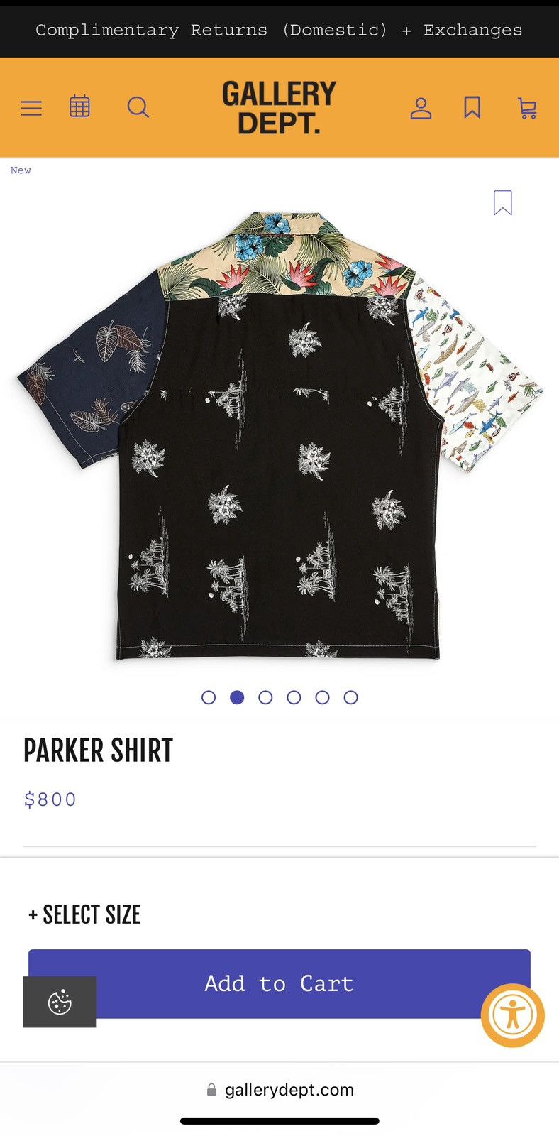 Gallery Dept. Gallery Dept Parker patchwork Hawaiian camp collar shirt S Size US S / EU 44-46 / 1 - 4 Thumbnail