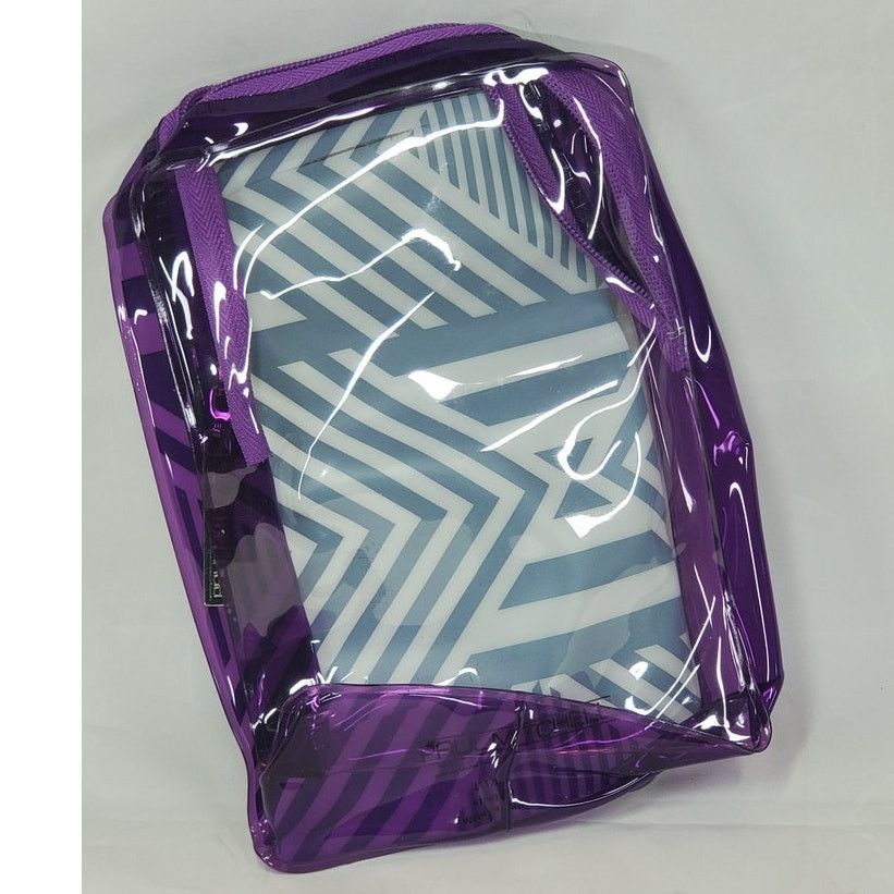 Other Paul Mitchell Geometric Cosmetic Travel Bag Purple Trim Size ONE SIZE - 2 Thumbnail