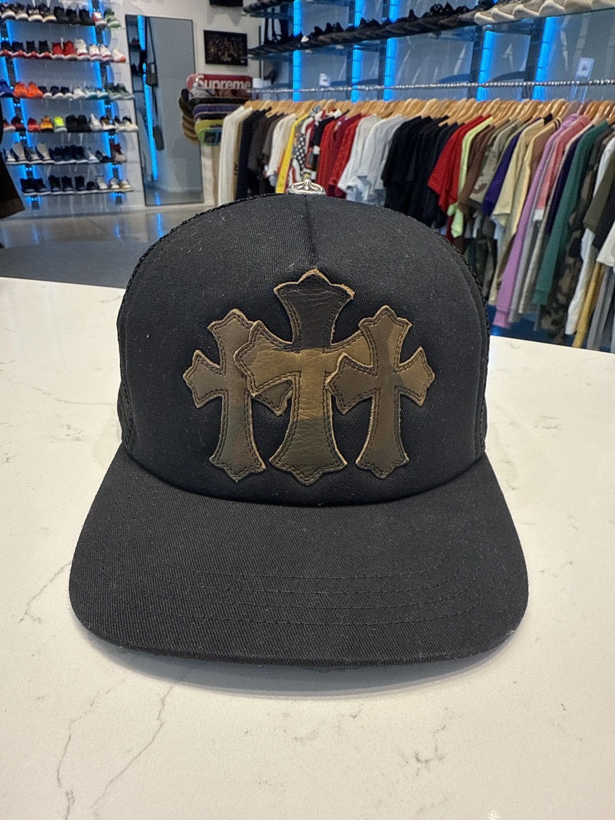 Chrome Hearts Chrome Hearts Leather Triple Cross Trucker Camo Size ONE SIZE - 1 Thumbnail