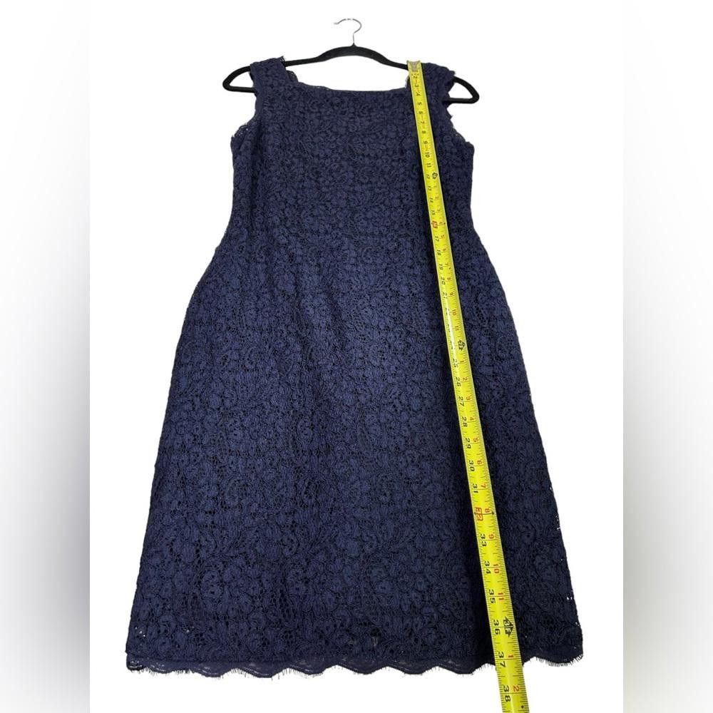Designer Adrianna Papell l Navy Lace Sheath Dress 12 Size XL / US 12-14 / IT 48-50 - 5 Thumbnail
