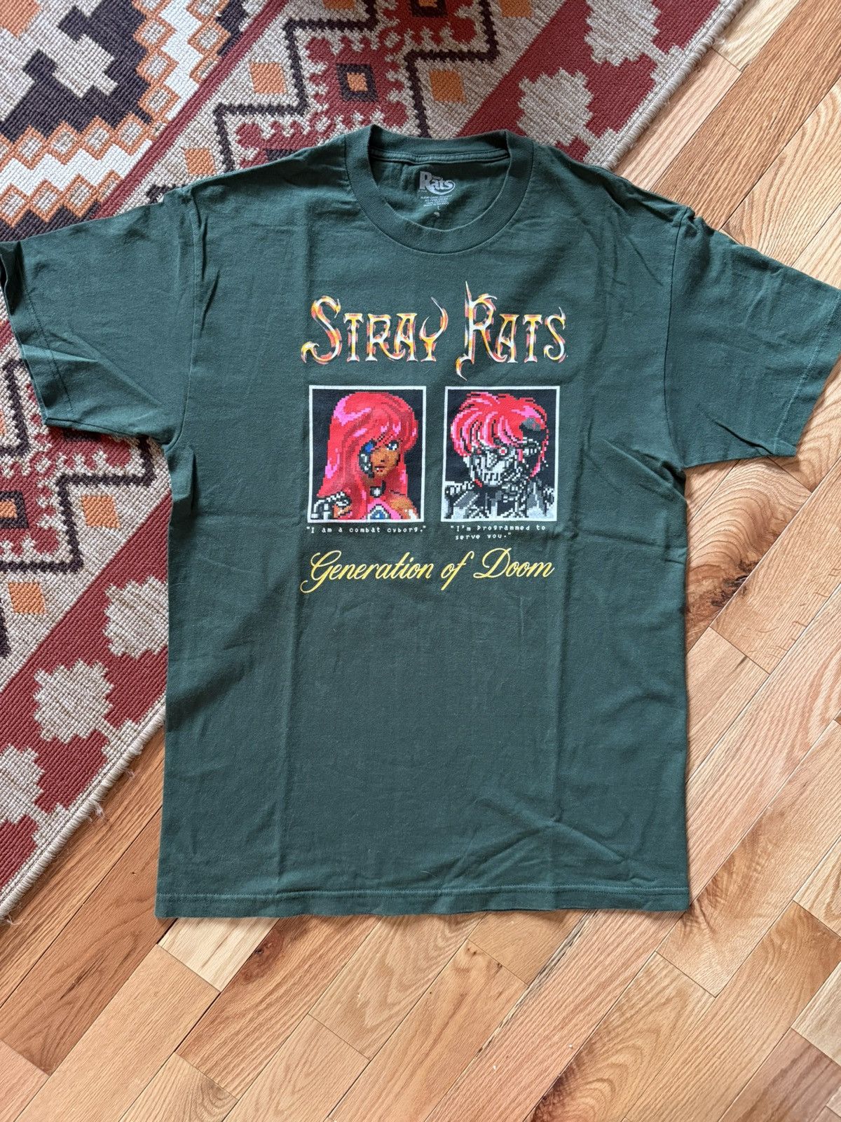 Stray Rats Stray Rats Generation Of Doom Cyber Tee Green Large SR Size US L / EU 52-54 / 3 - 1 Thumbnail
