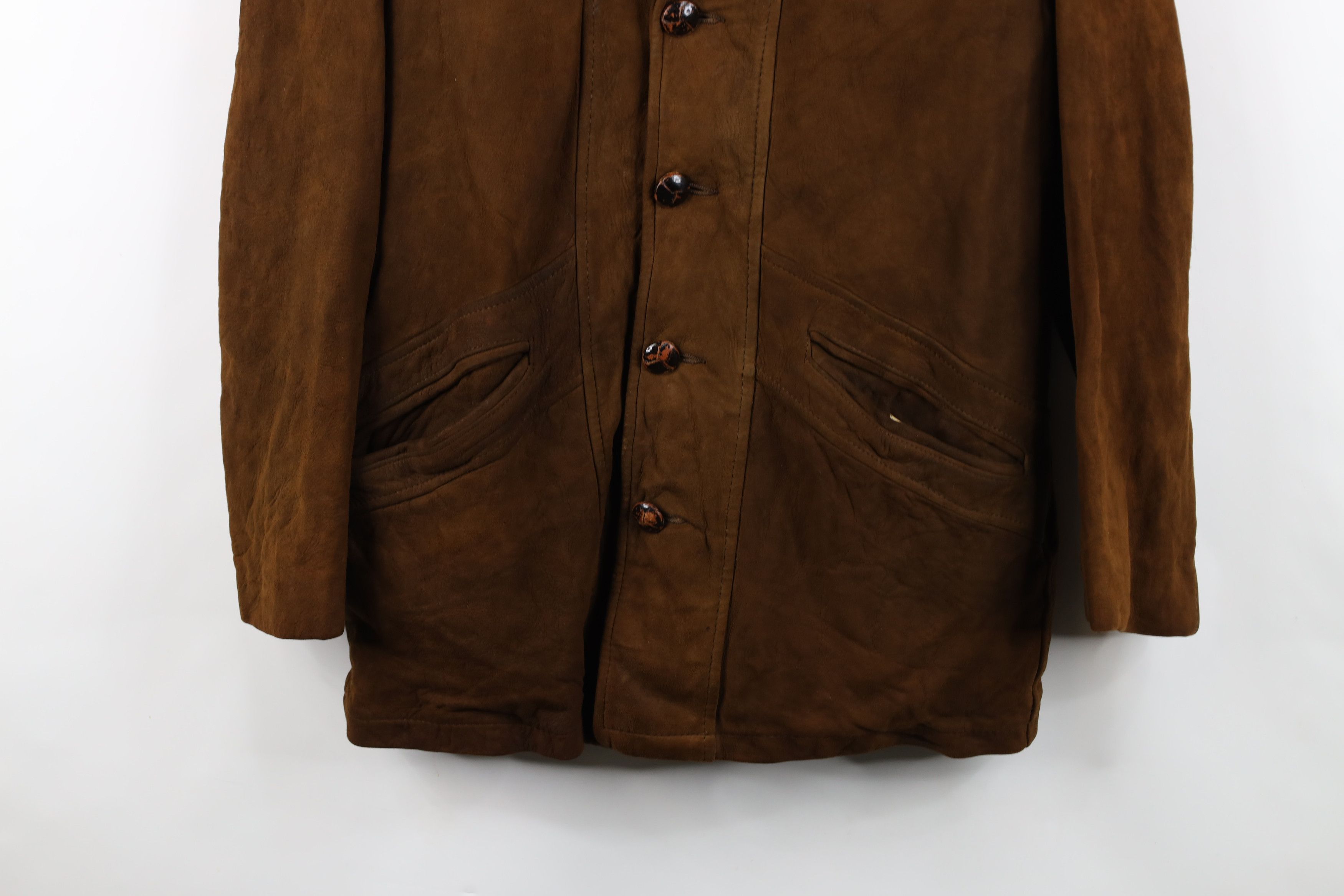 Vintage Vintage 60s Streetwear Suede Leather Rancher Jacket USA Size US XL / EU 56 / 4 - 3 Thumbnail