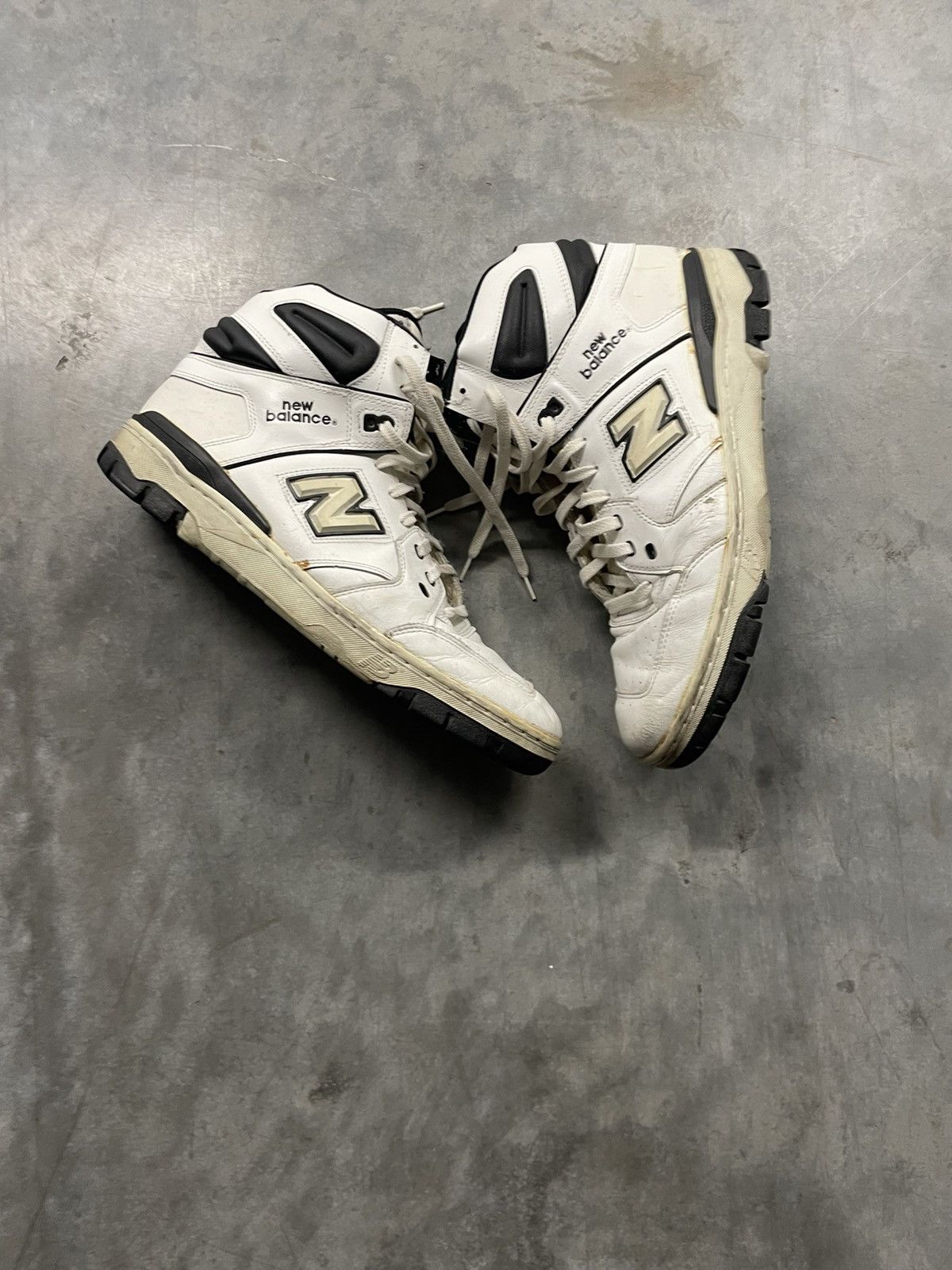 image of 80's New Balance 730 High Top Basketball Shoes in White, Men's (Size 13)