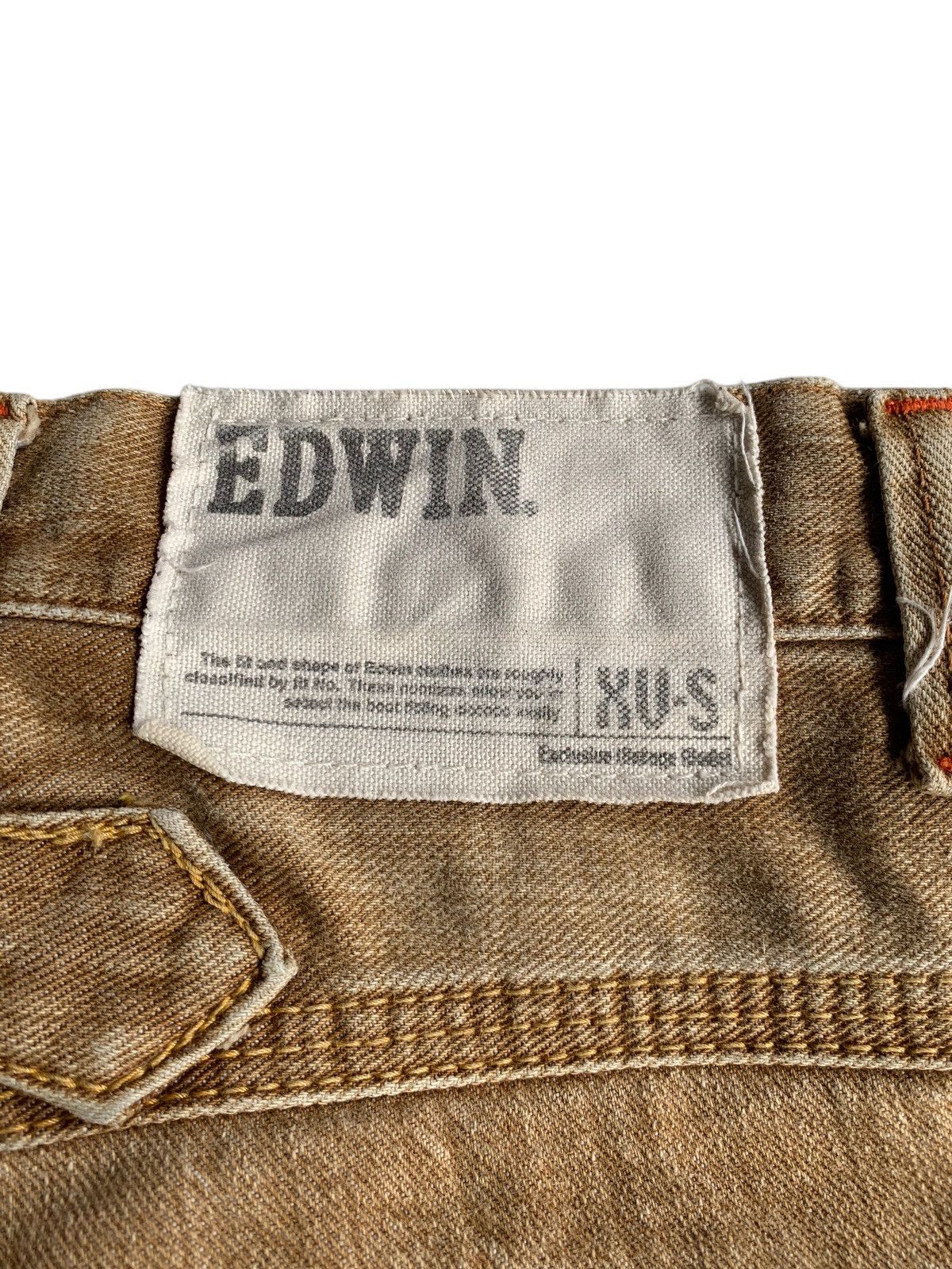 Edwin FLARE💥 EDWIN XVS JAPANESE BUCKLE BACK PUNK STYLE DENIM🎌☠️ Size US 31 - 10 Thumbnail