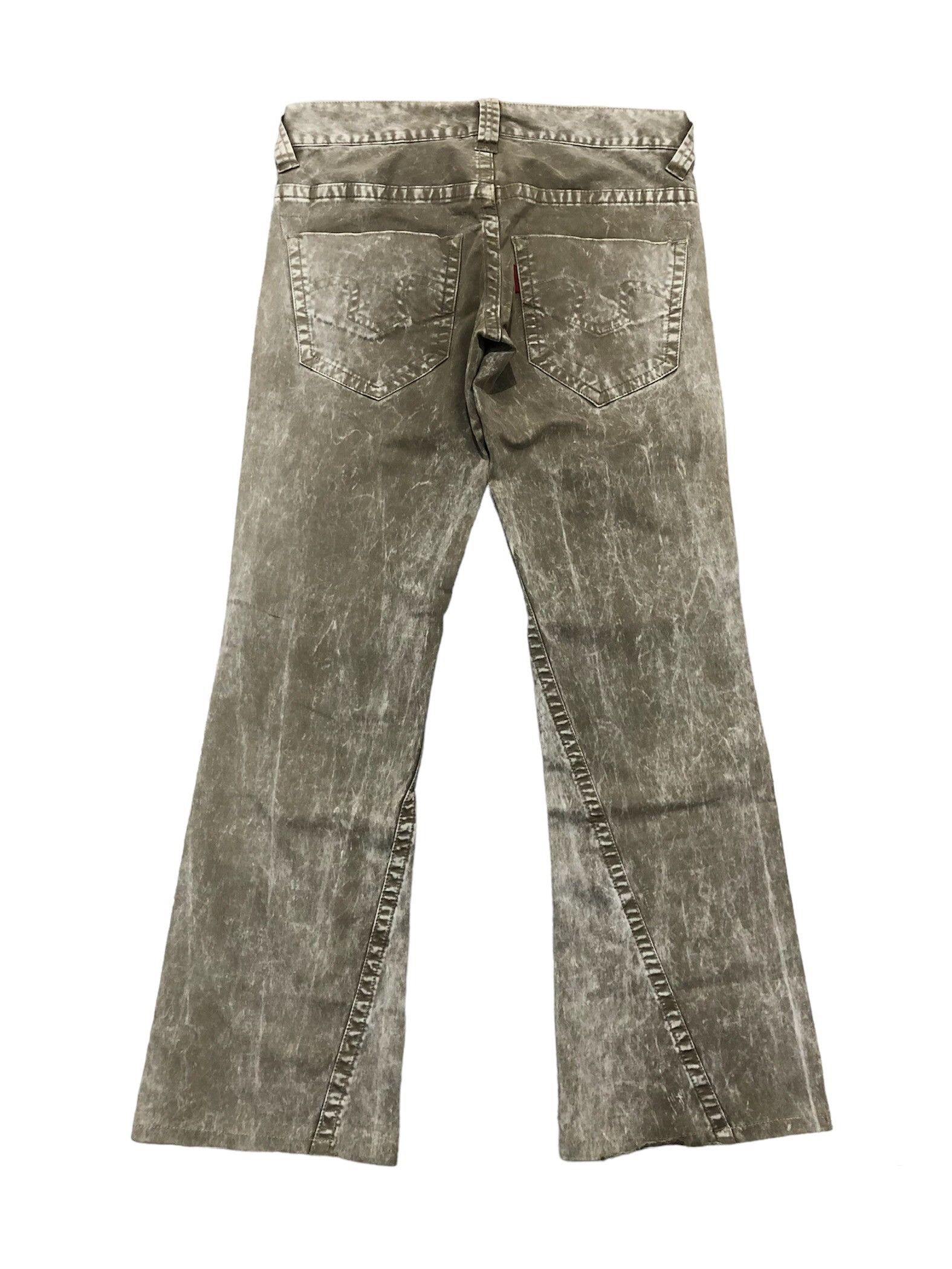 Tornado Mart Tornado Mart Acid Wash spiral cut flared pants Size US 30 / EU 46 - 4 Thumbnail