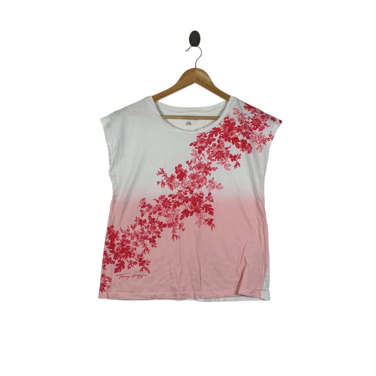 Tommy Hilfiger TOMMY HILFIGER FLORAL Flowers Over Print AOP Tank Top Tee Size M / US 6-8 / IT 42-44 - 1 Thumbnail