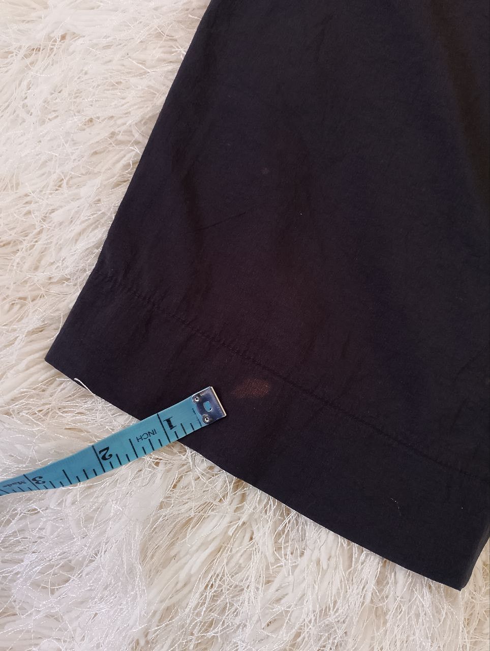 Japanese Brand ELLE Dark Blue Gold Outer Pocket Wide Pants Size 28" / US 6 / IT 42 - 7 Thumbnail