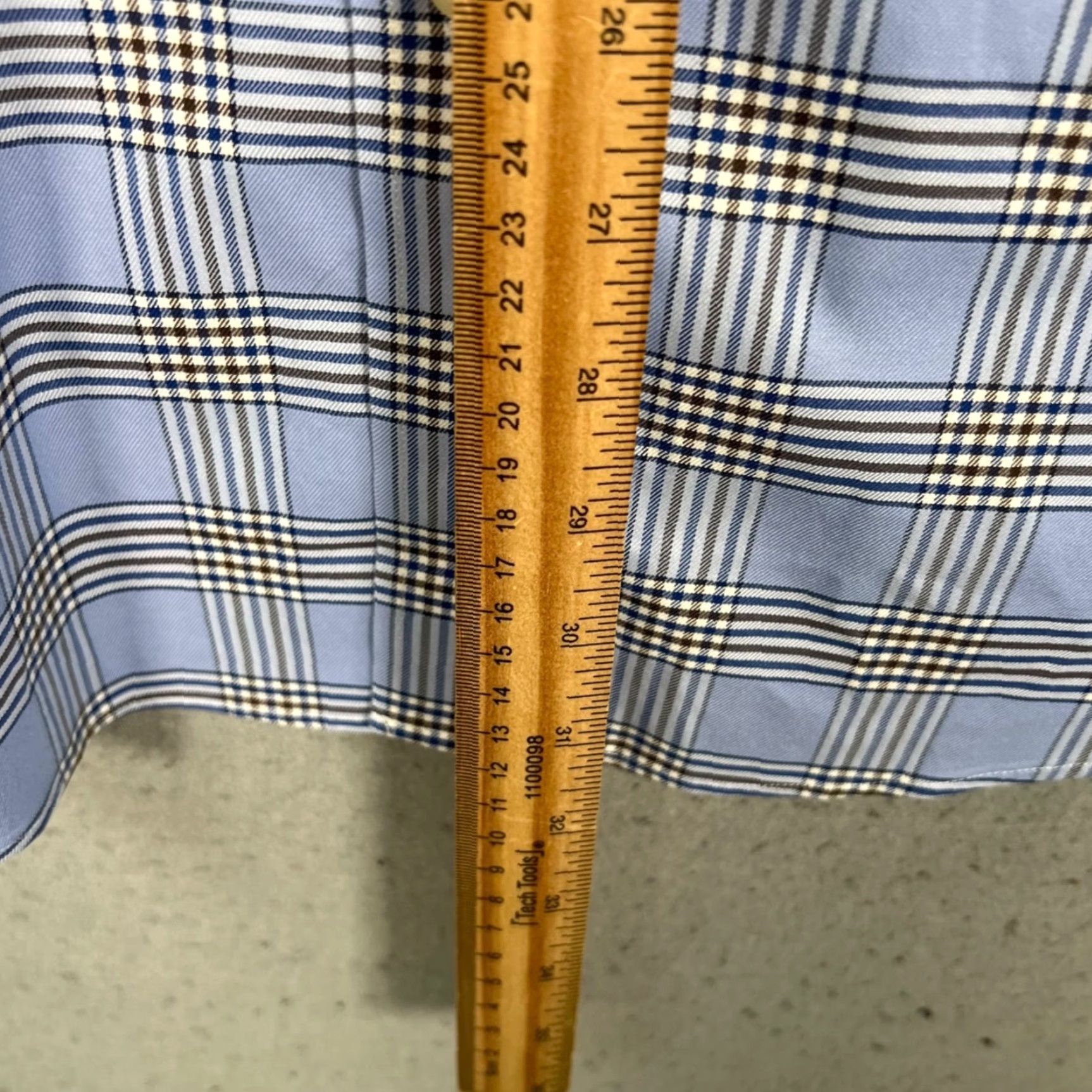 Brooks Brothers VINTAGE Brooks Brothers Non-Iron Stretch Supima Cotton Plaid Dress Shirt Regular 16-34 Blue Long Sleeve Mens Size 42R - 6 Thumbnail
