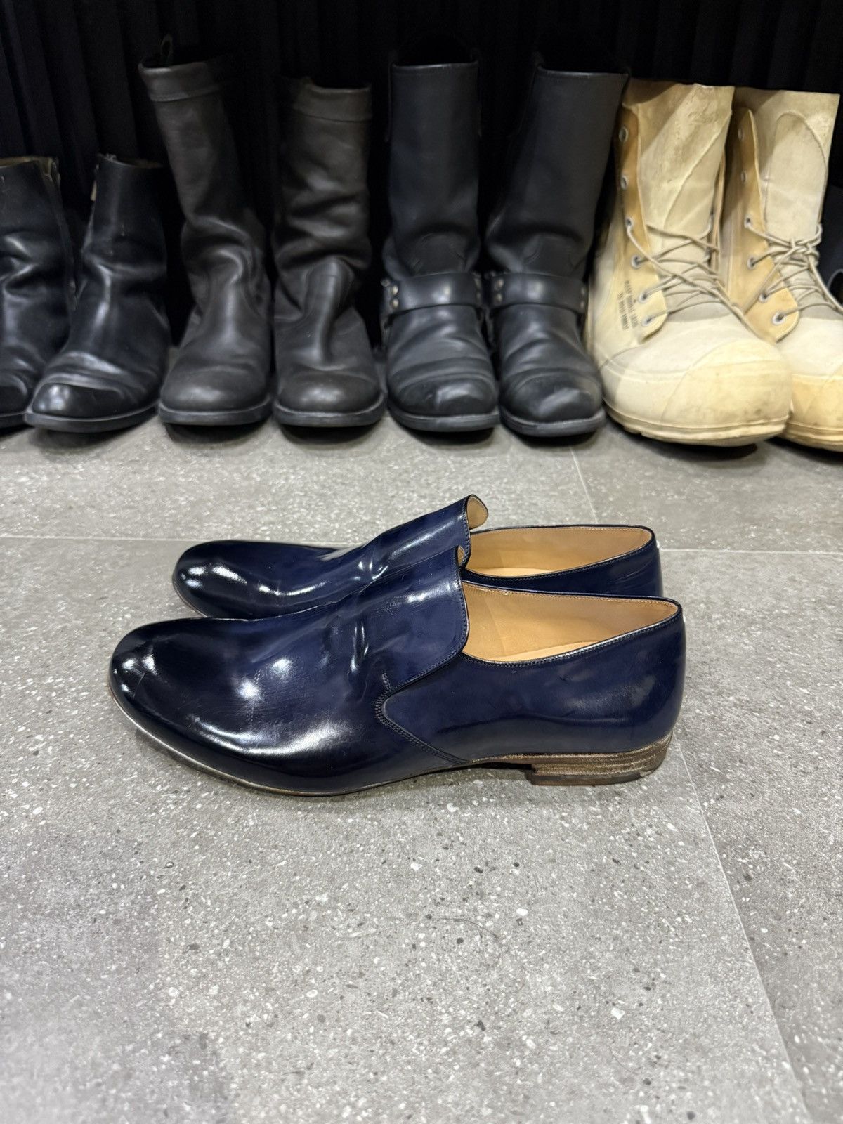 Maison Margiela Maison Margiela Blue Leather Slip On Size US 10 / IT 40 - 5 Thumbnail