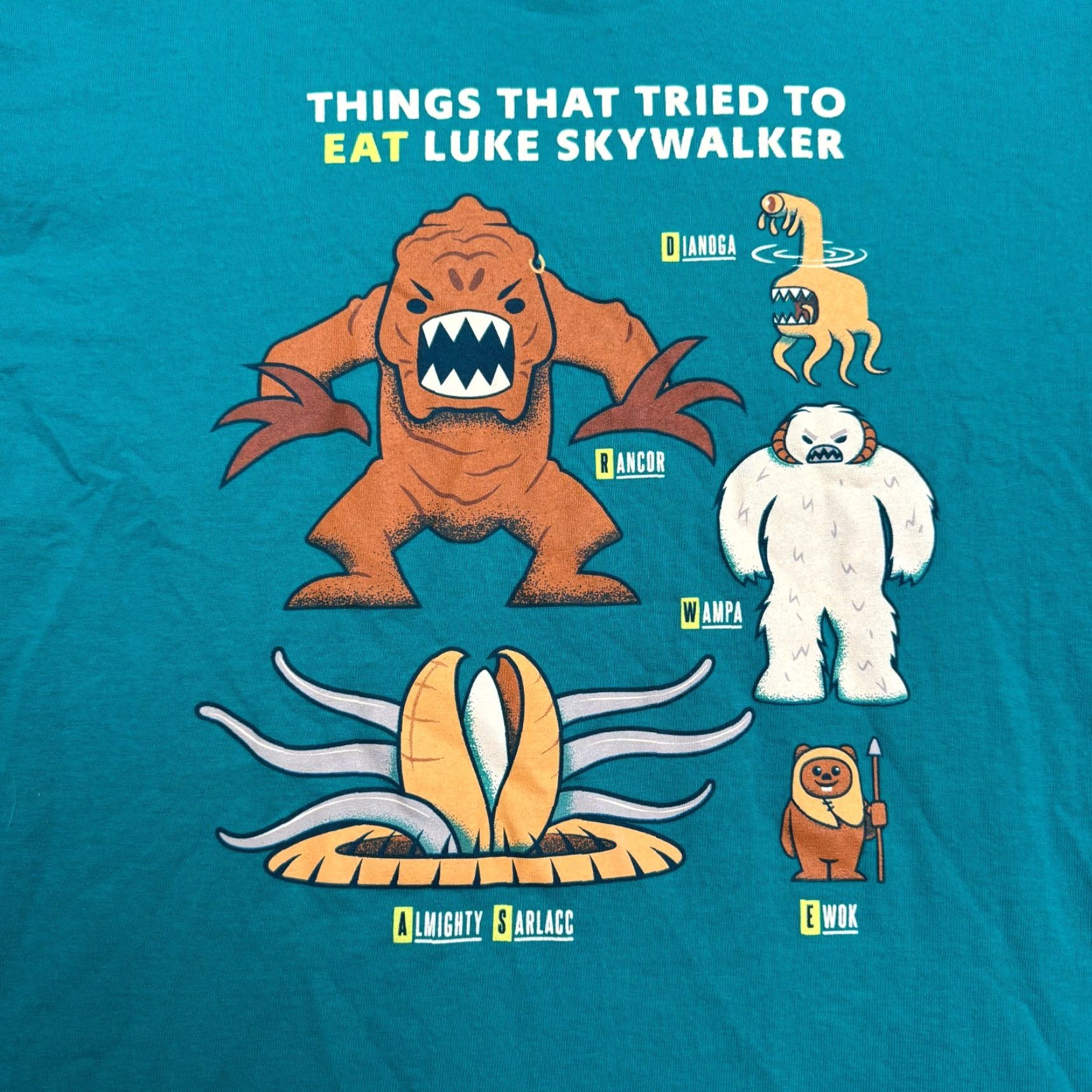 Disney Disney Star Wars Luke Skywalker Eat Creatures Crew Neck T-Shirt Men Large Green Culture Size US L / EU 52-54 / 3 - 5 Thumbnail