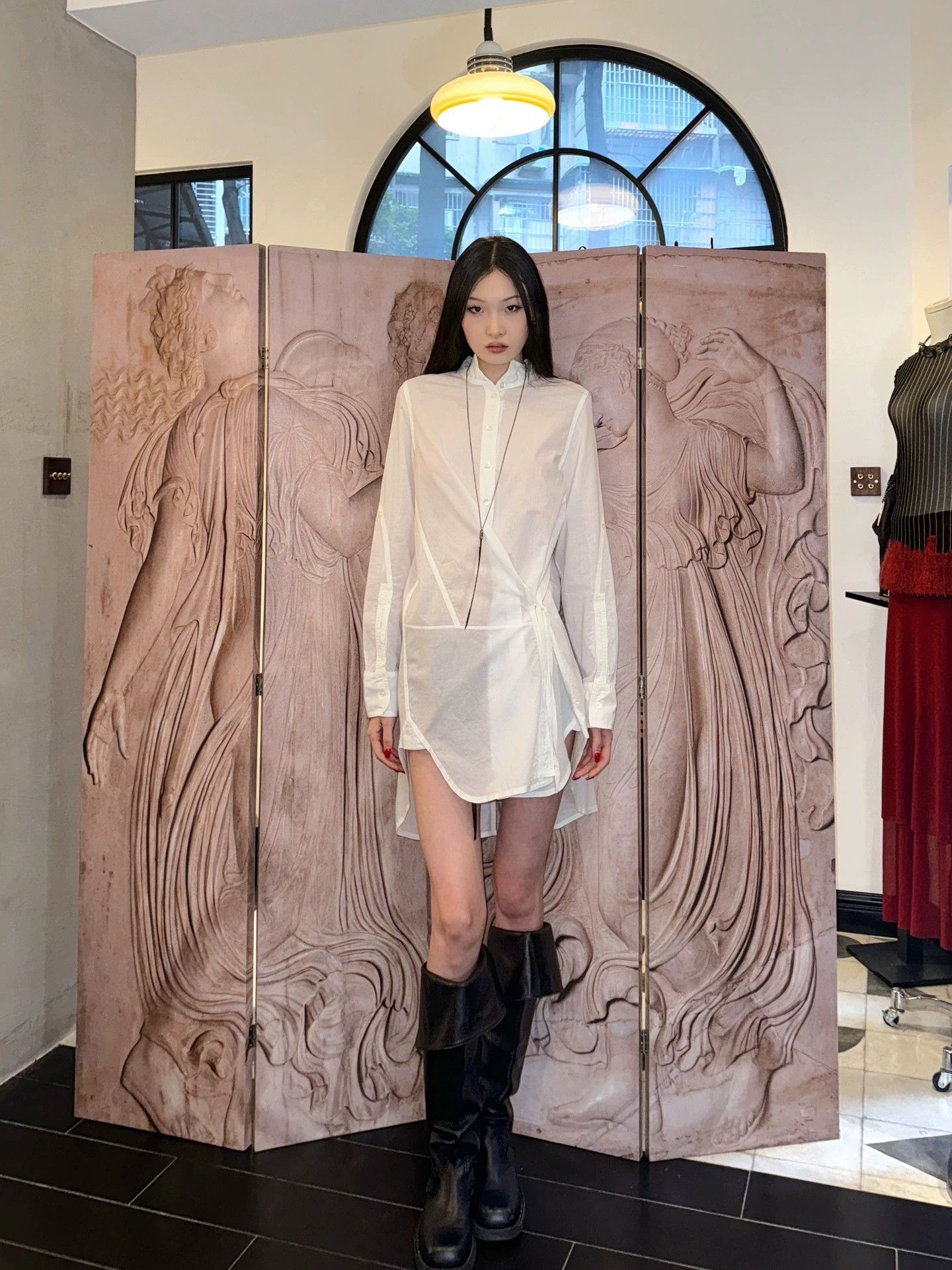 Ann Demeulemeester Ann Demeulemeester Antwerp Tie-Belt Long Blouse Size M / US 6-8 / IT 42-44 - 2 Thumbnail